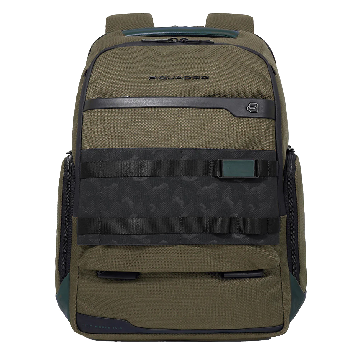 Piquadro Zaino Grande In Pelle_Tessuto_Pc15,6 Ve Verde