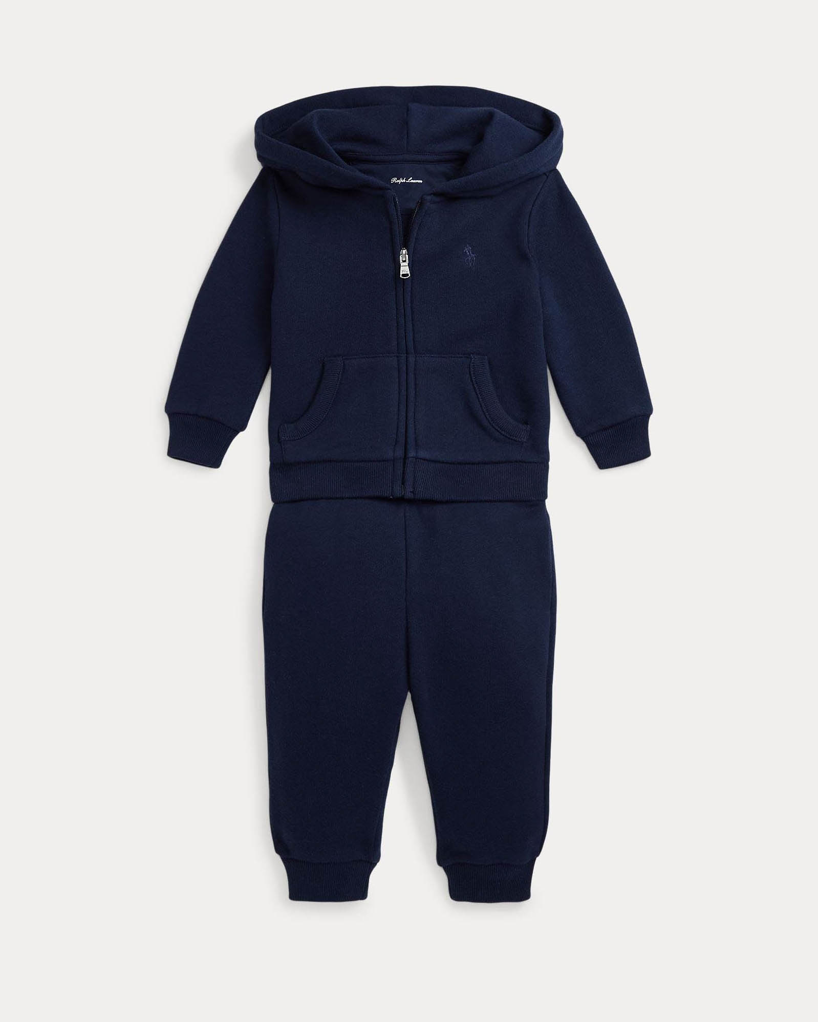 Tuta Ralph Lauren in felpa di misto cotone blu