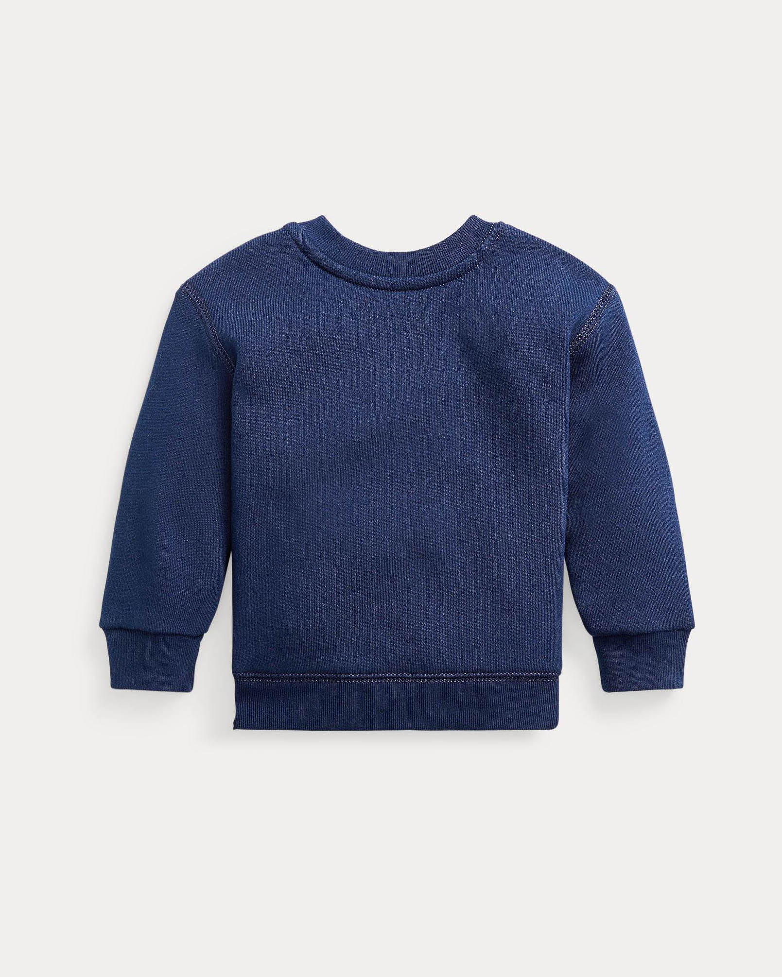 Felpa Polo Ralph Lauren blu in misto cotone con logo pony rosso image