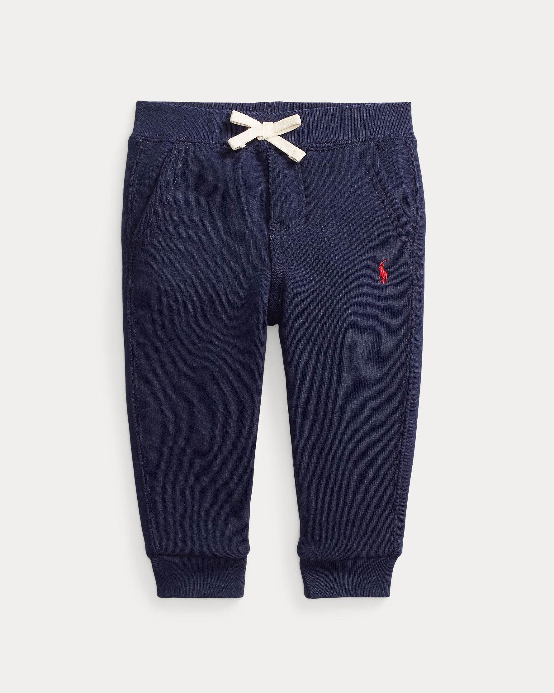 Jogger Polo in felpa di cotone blu con coulisse