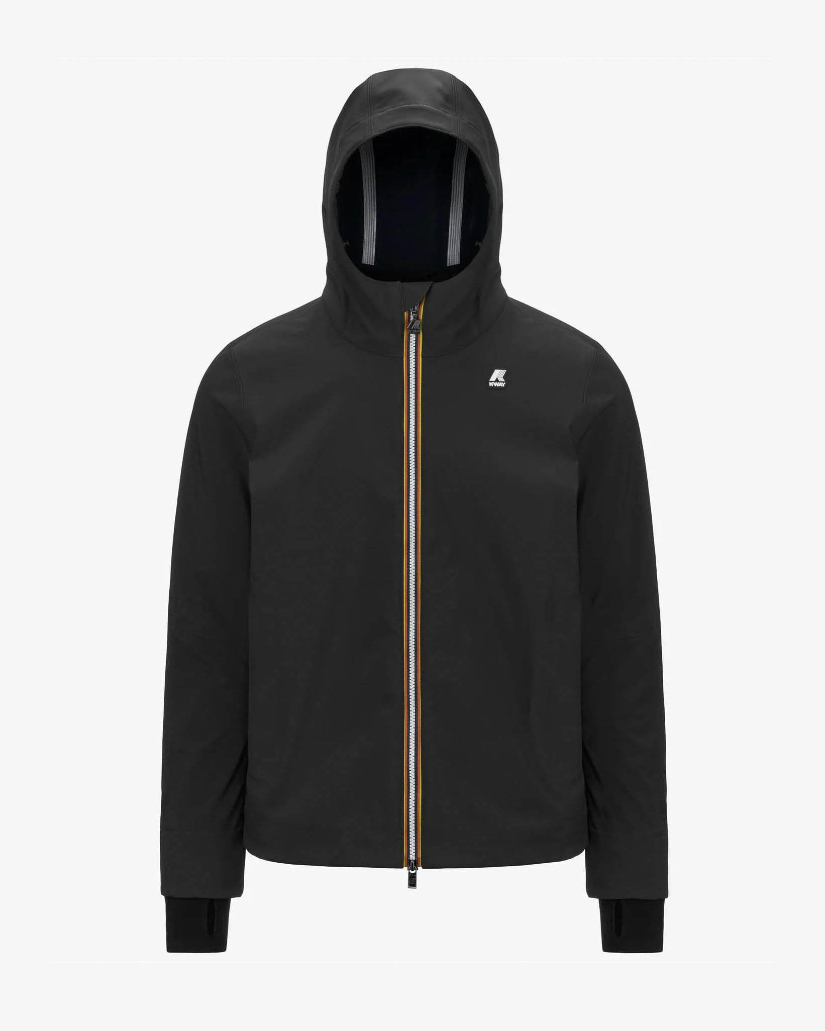Giubbino K-way Jacko Bonded nero in tessuto tecnico a tre strati