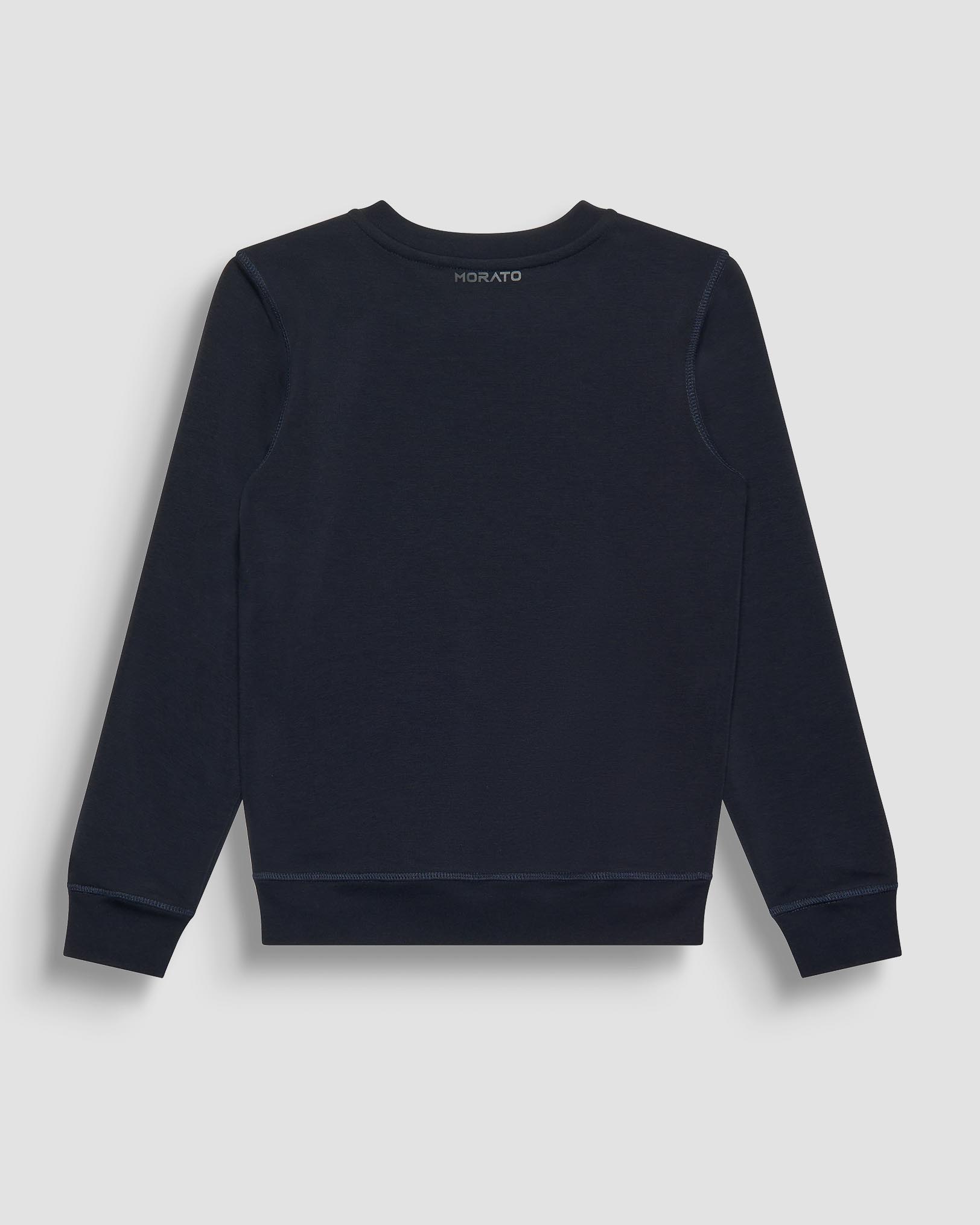 Felpa Antony Morato blu in misto cotone con stampa tigre floccata image