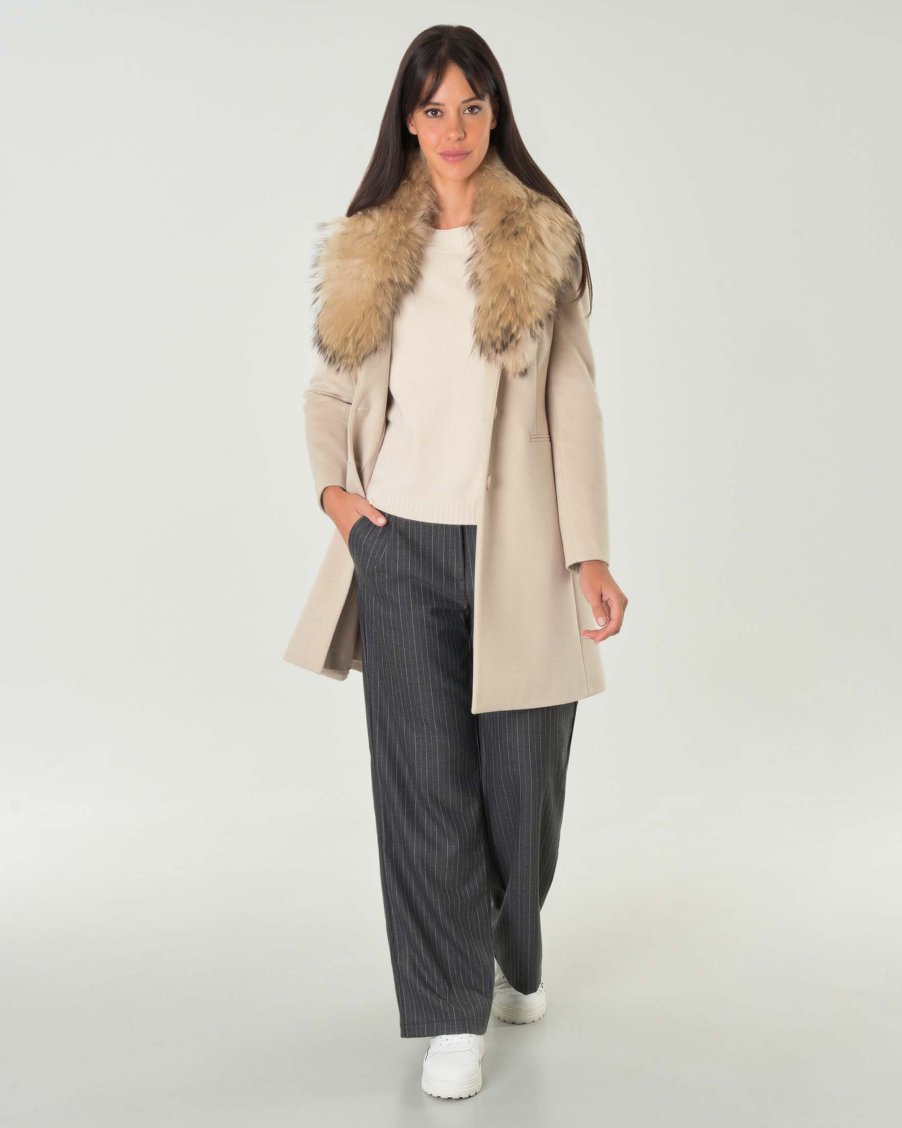 Fur Cappotto Beige Donna Zara Cappotto Lungo Beige Zara Wool Coat