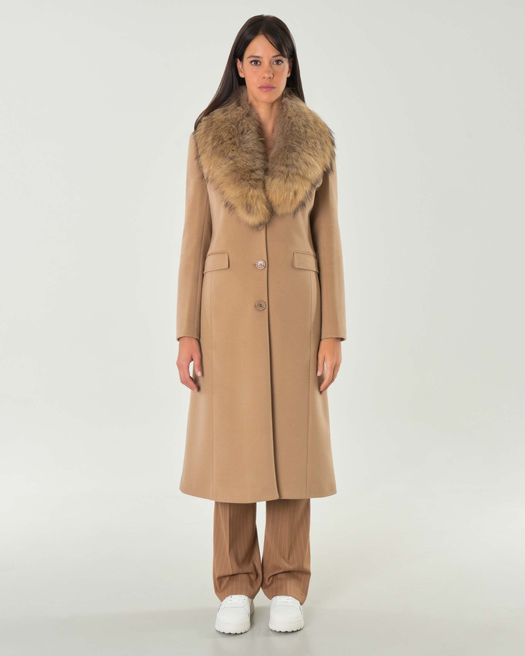 Cappotto Lana Cappotto Con Frange Sulle Maniche Cappotto Regular