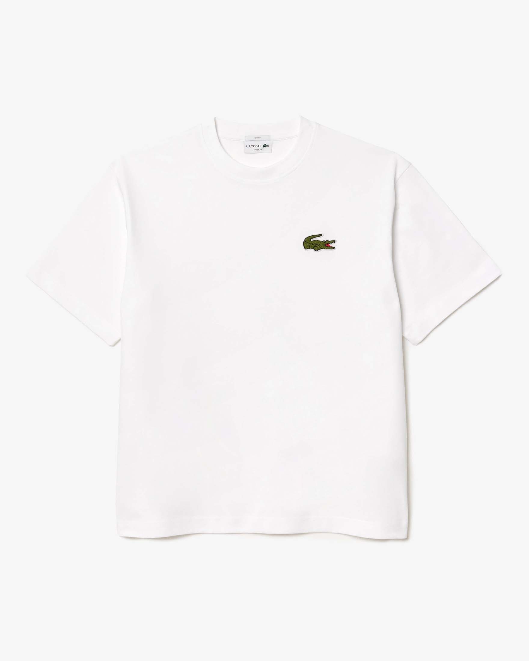 T-shirt bianca loose fit in jersey di puro cotone