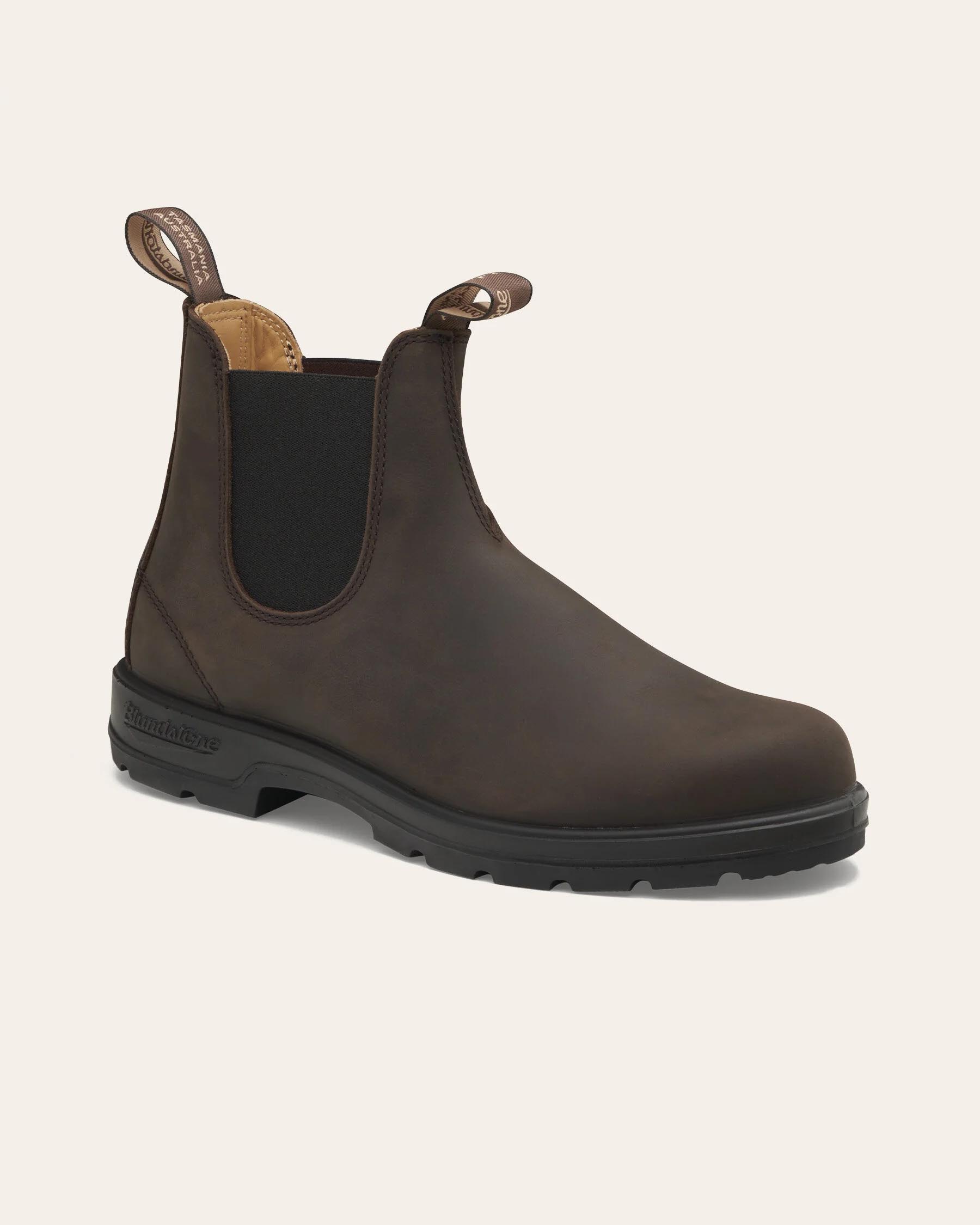 Boots 2340 Blundstone testa di moro in pelle liscia effetto invecchiato con elastici laterali