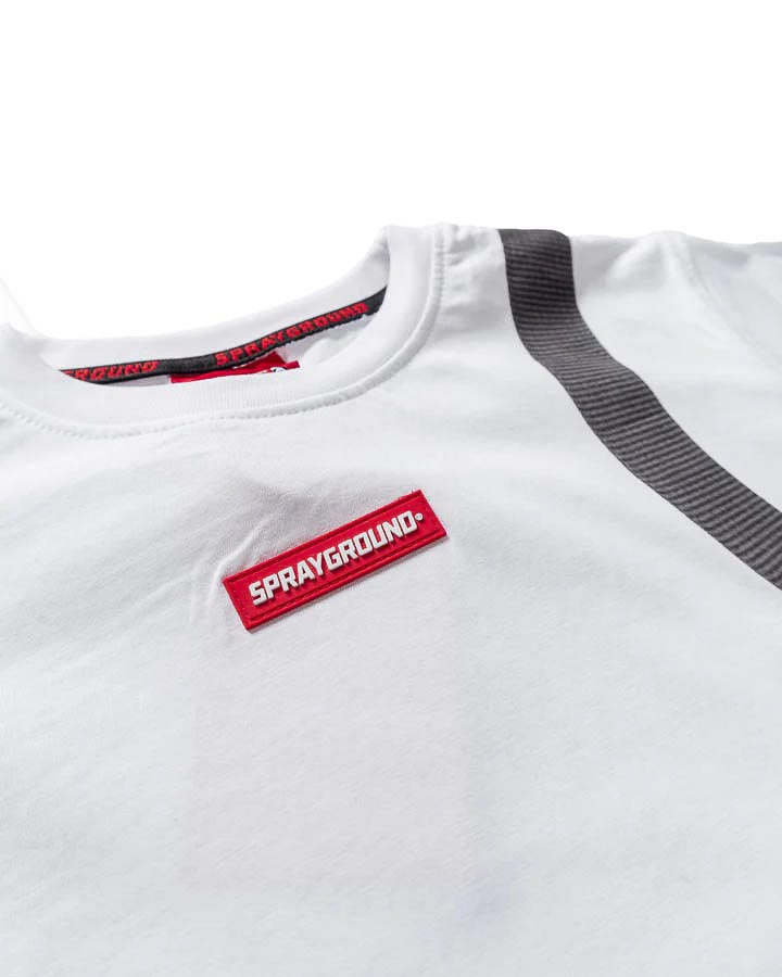 T-shirt in cotone bianca a maniche corte con stampa Money Bear image