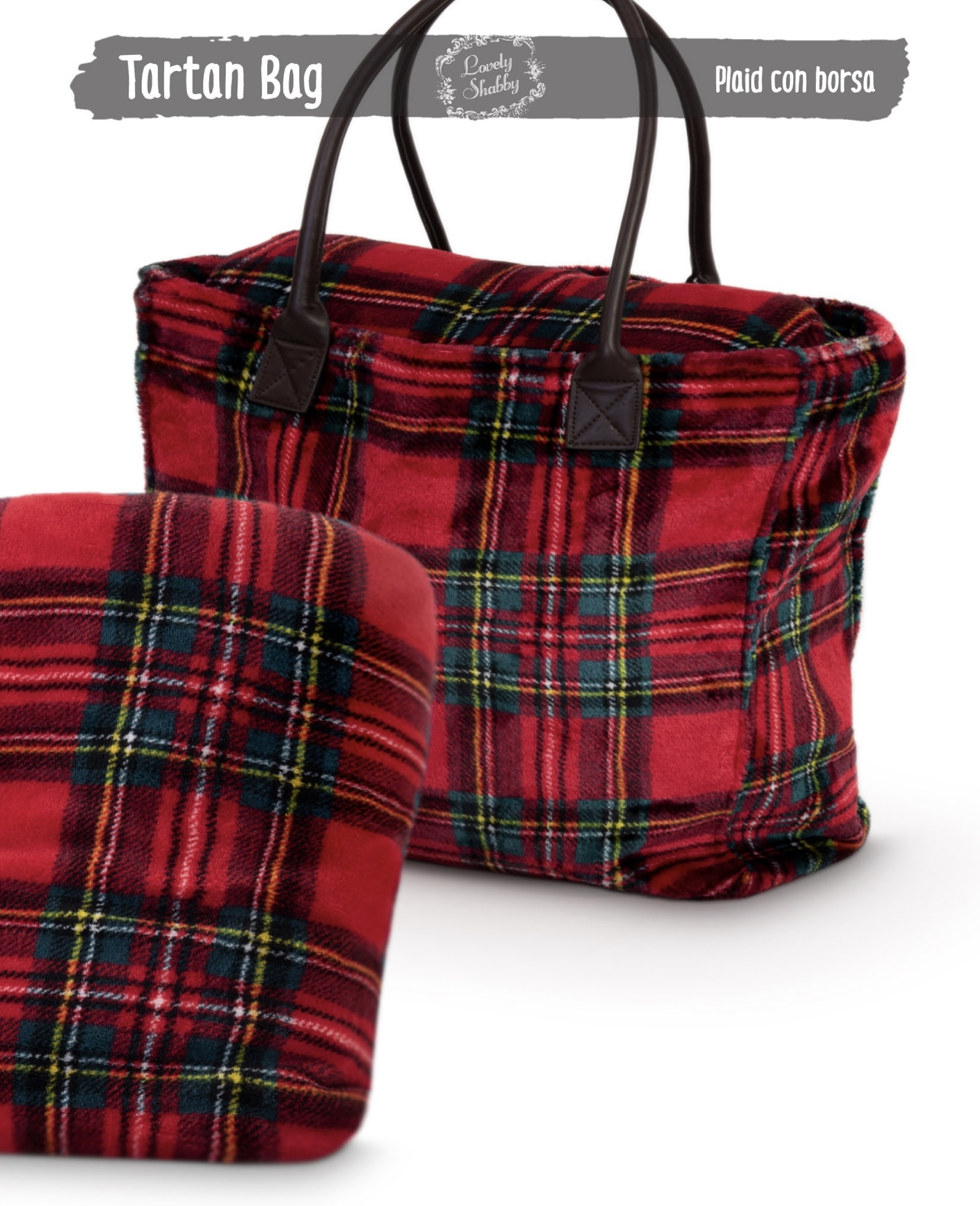 Tartan Bag Plaid con Borsa 140x170 Gts