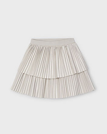 Mini Mayoral gonna beige plisettata a balze