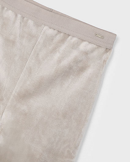 Leggins Mayoral velour stretch beige image