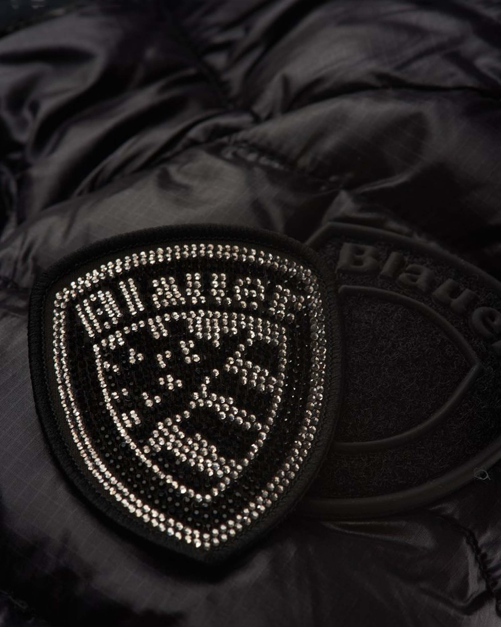 Piumino Blauer nero in nylon ripstop imbottito con cappuccio ed interno beige image