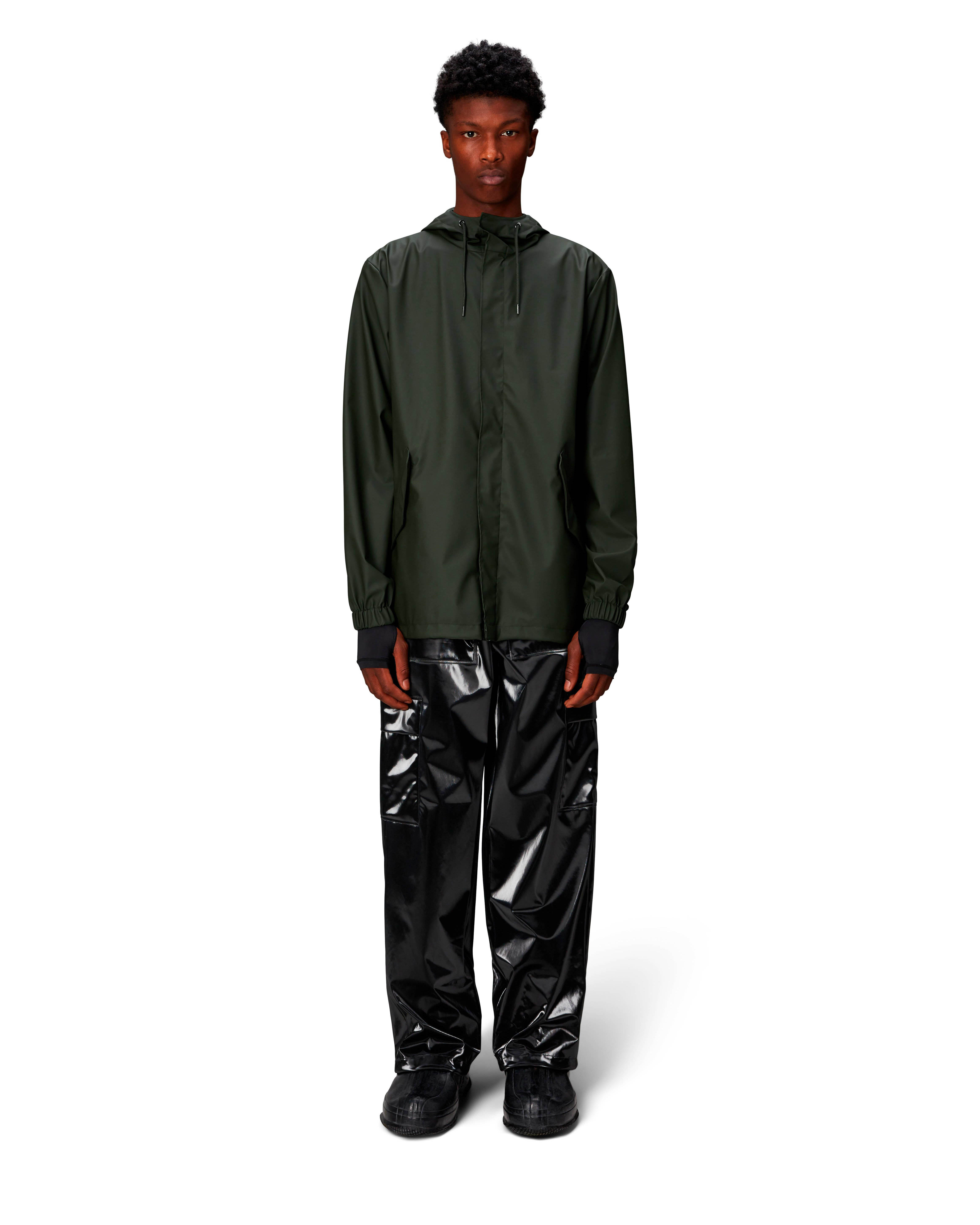 Impermeabile a eskimo Fishtail Jacket verde militare in tessuto tecnico