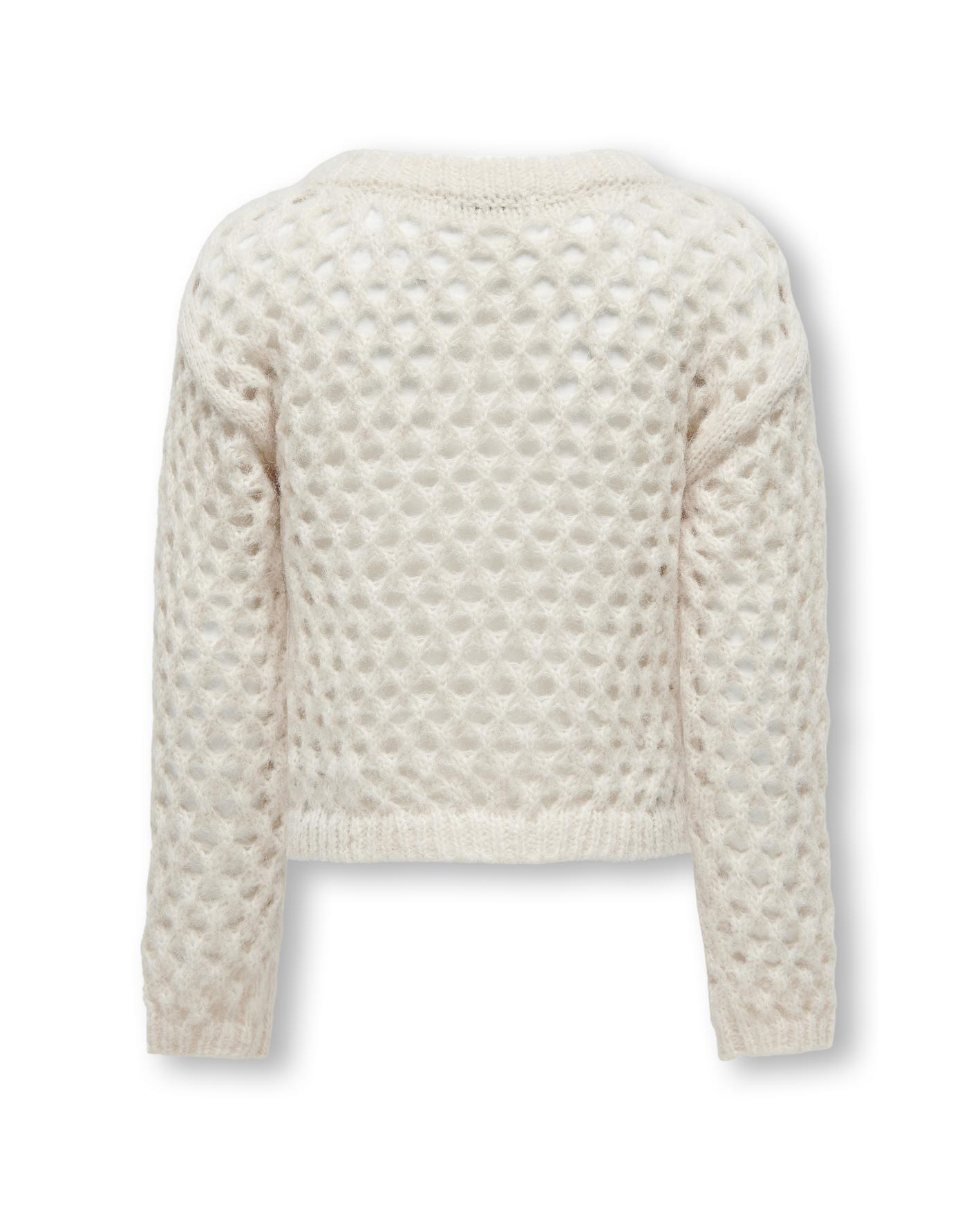 Maglia panna traforata all-over image