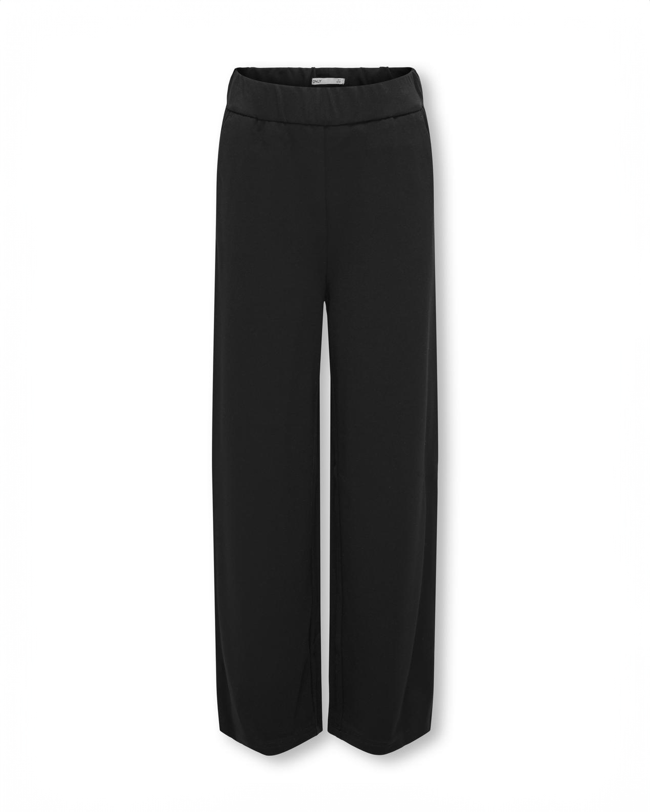 Pantalone a palazzo nero in misto viscosa stretch