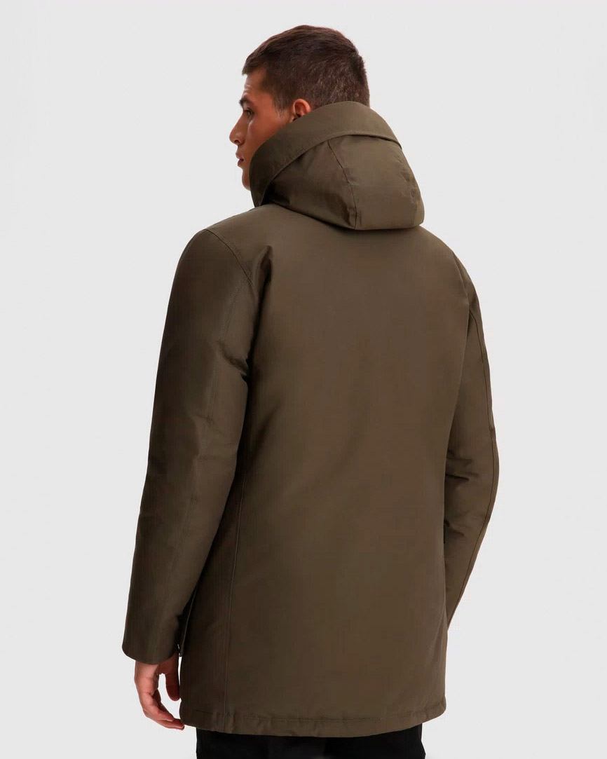 Arctic Parka Woolrich verde militare con pelliccia staccabile image