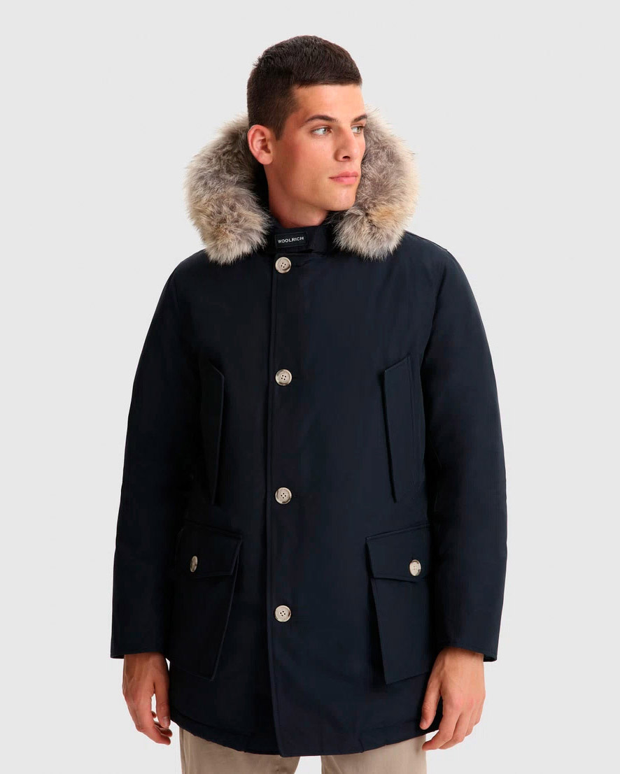 Arctic Parka Woolrich blu con pelliccia staccabile
