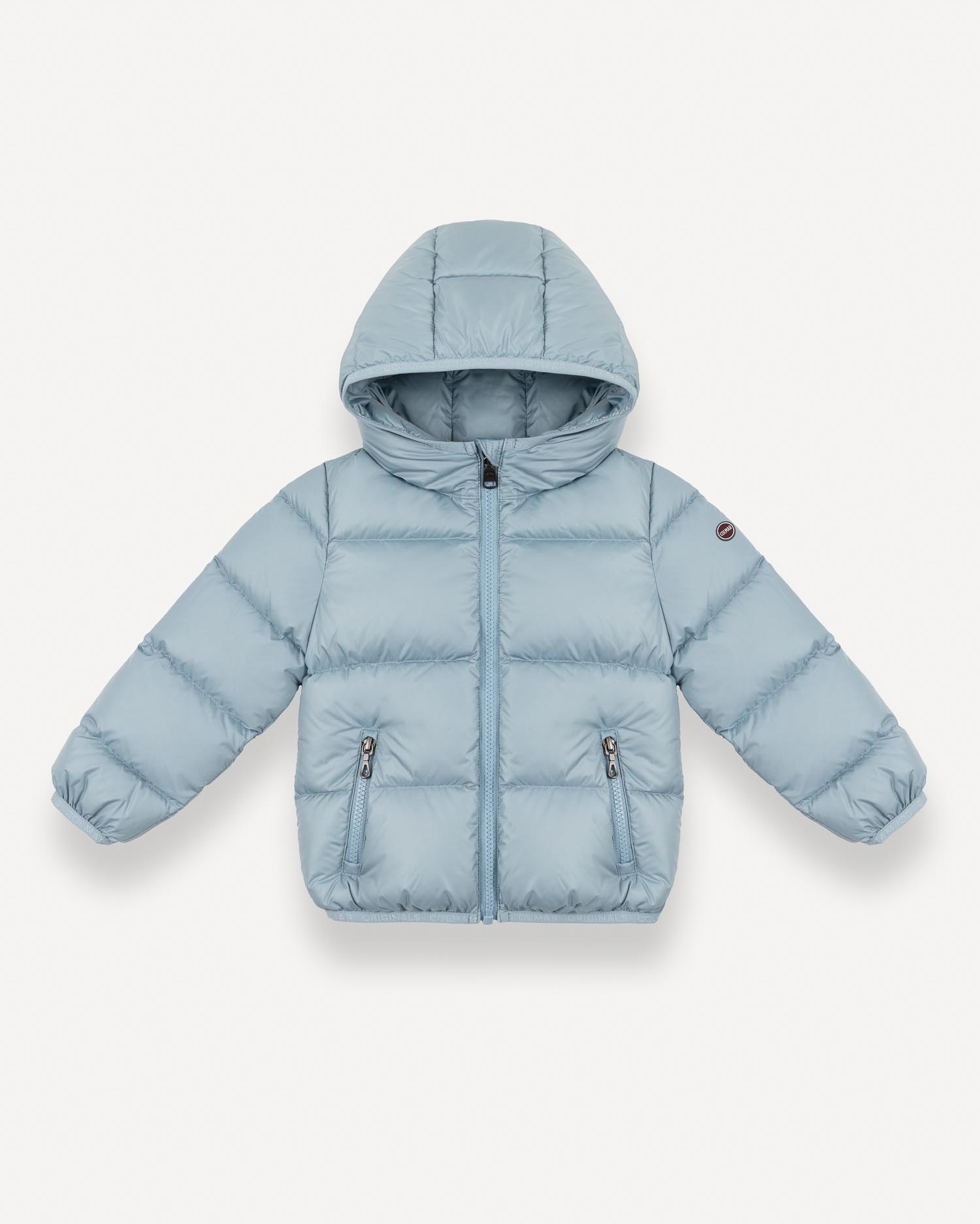 Piumino Colmar Originals in nylon azzurro imbottito con cappuccio