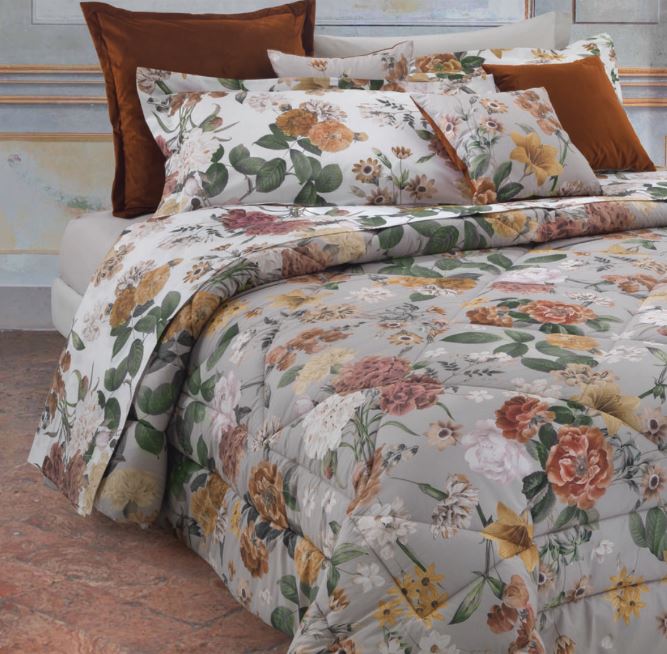 MIRABELLO Completo Lenzuola Matrimoniale FIORI DI KLIMT - Biancheria