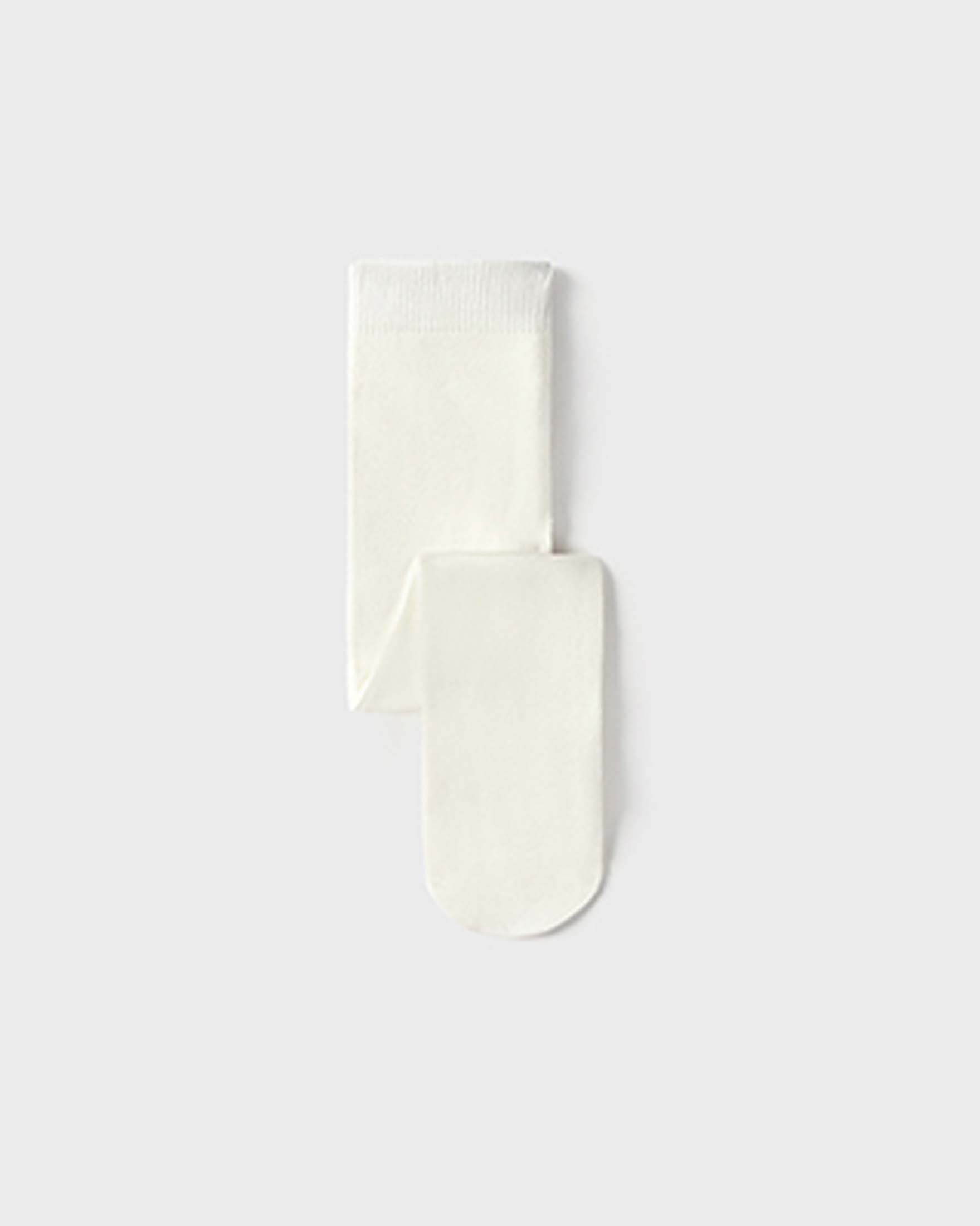 Calza avorio in cotone stretch