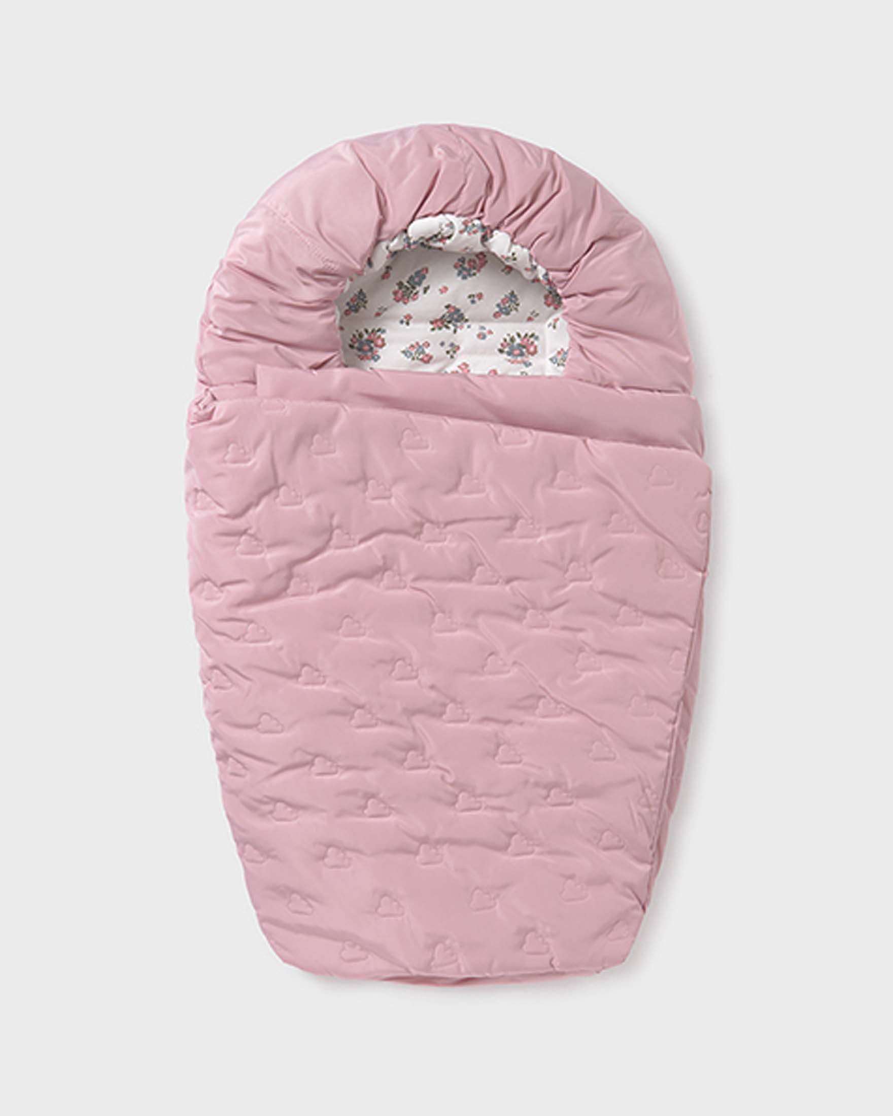 Sacco ovetto rosa con nuvolette