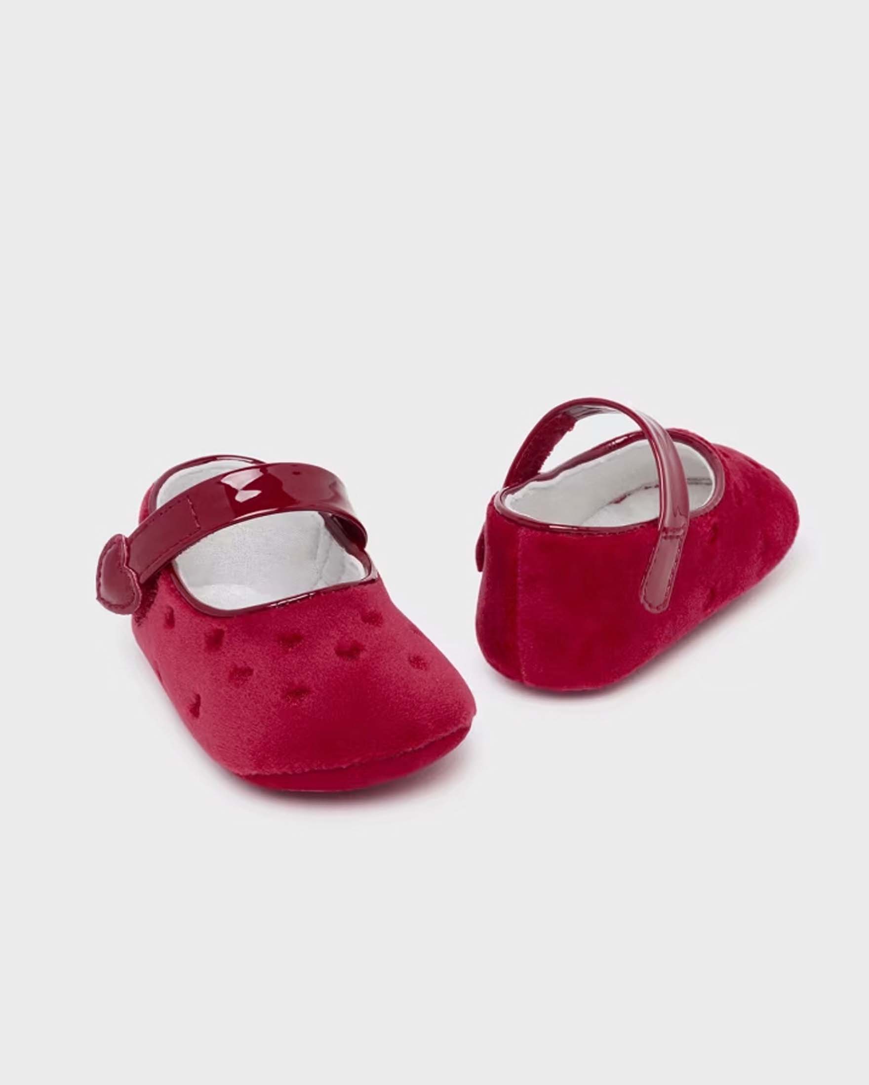 Ballerine rosse in velluto con cuori e fascetta image