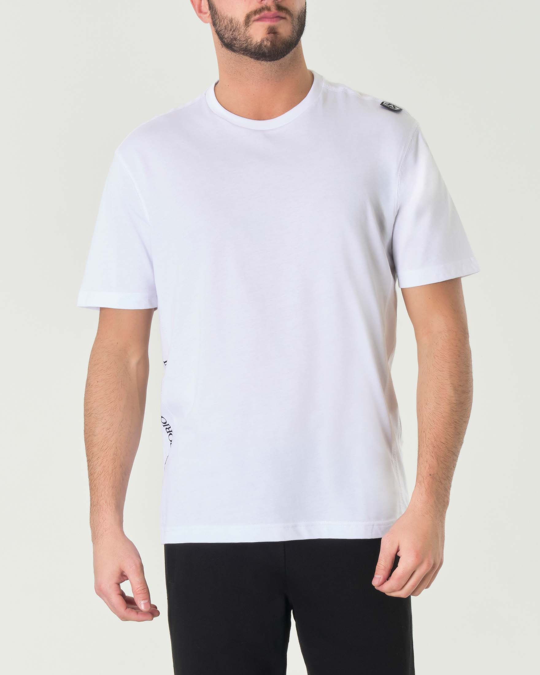 Abbigliamento Etichetta Maglietta T-shirt Bianca In Puro Cotone