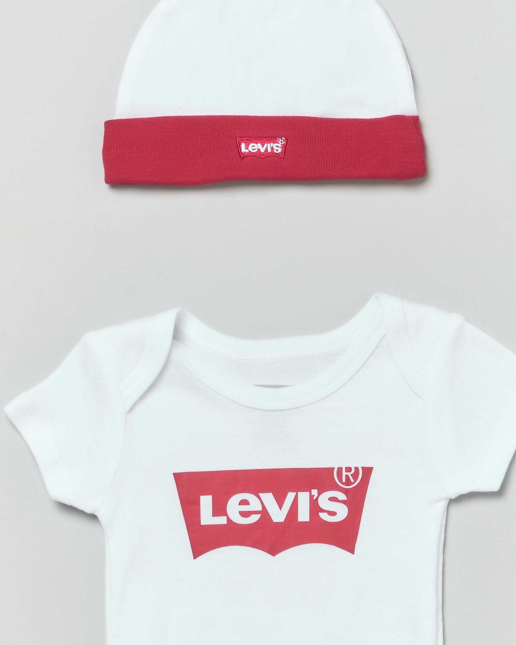 Cappellino Completino Levis Neonato WHITE Unica