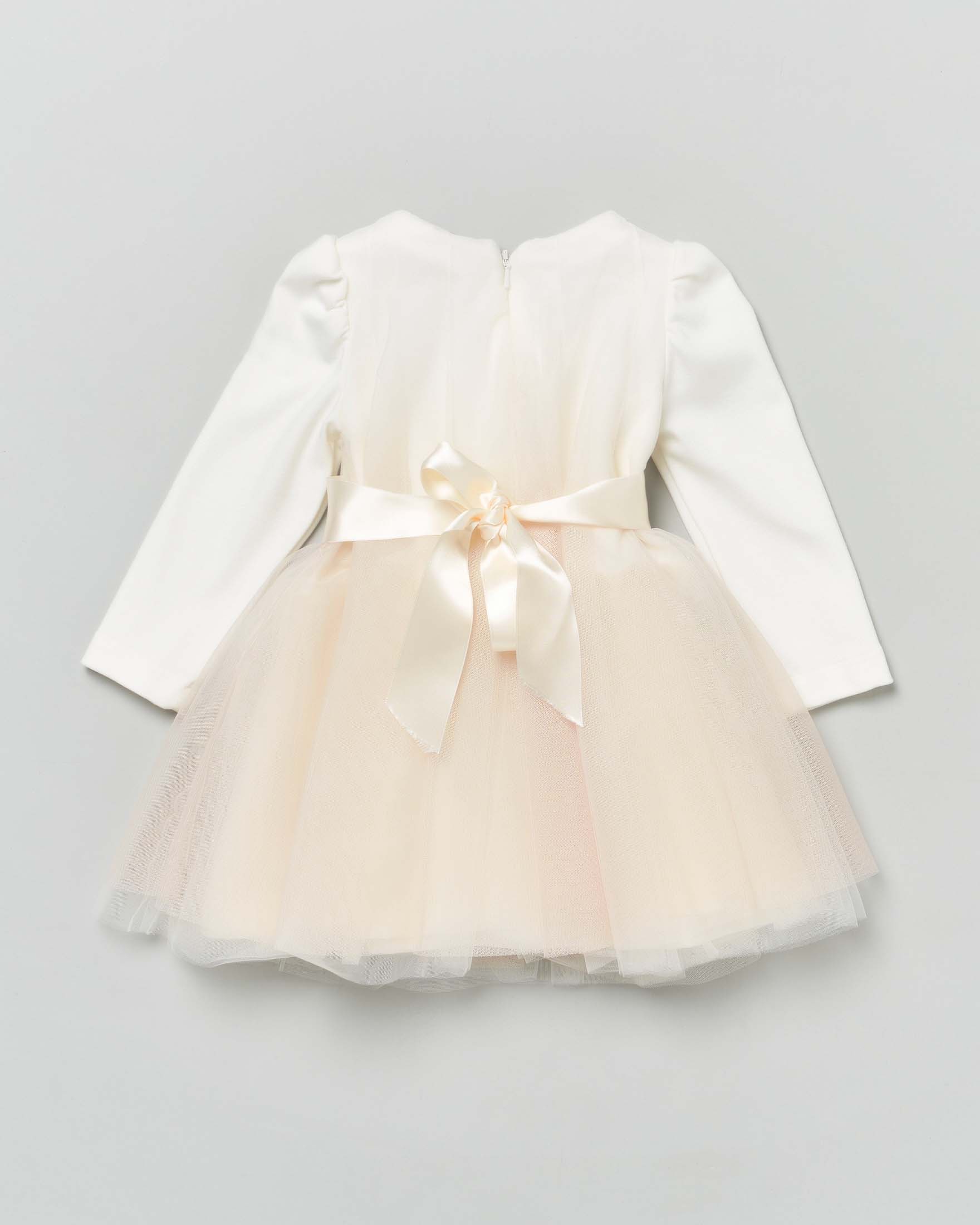 Chloe Vestito Svasato In Lana Vergine Con Maniche 3/4 A Palloncino 1418279 Zoom