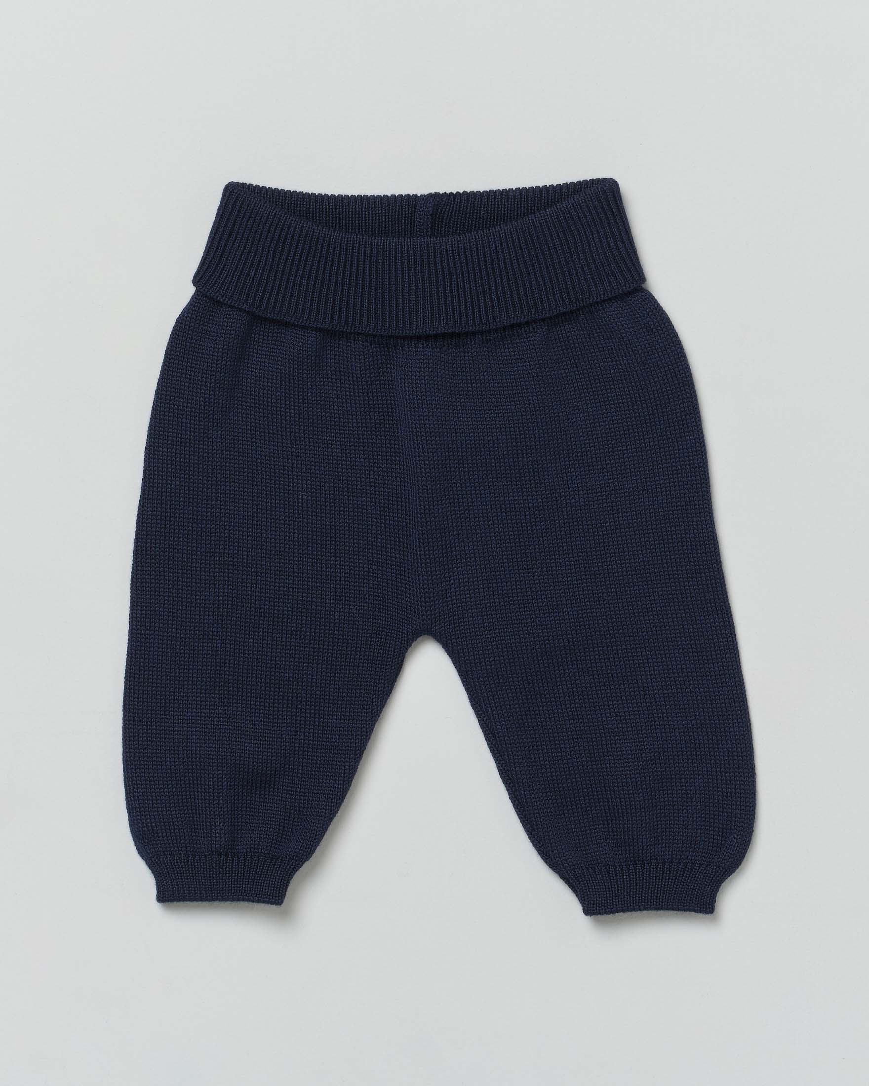 Pantalone blu in pura lana
