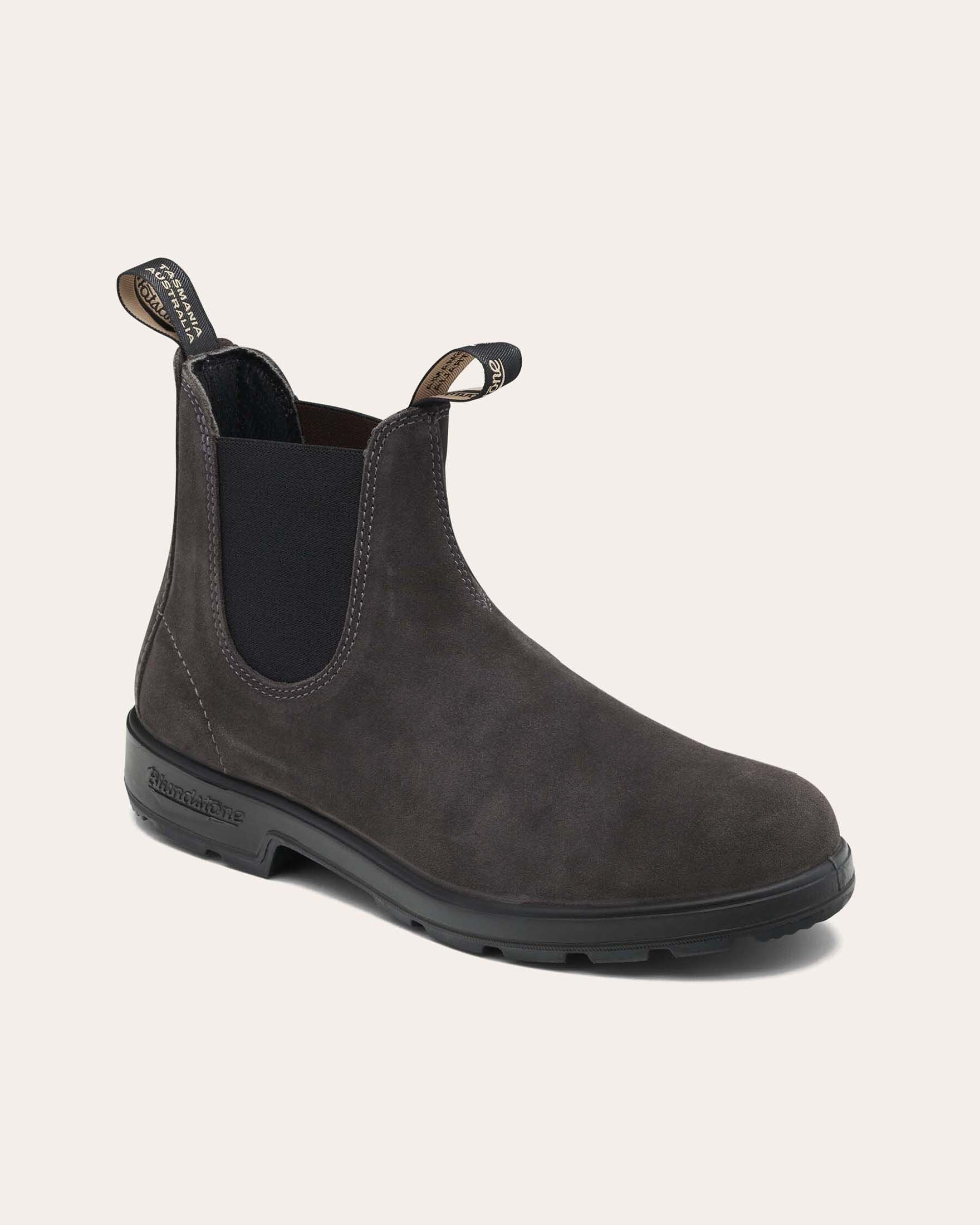 Blundstone color fango 2413 in pelle scamosciata con elastico nero image
