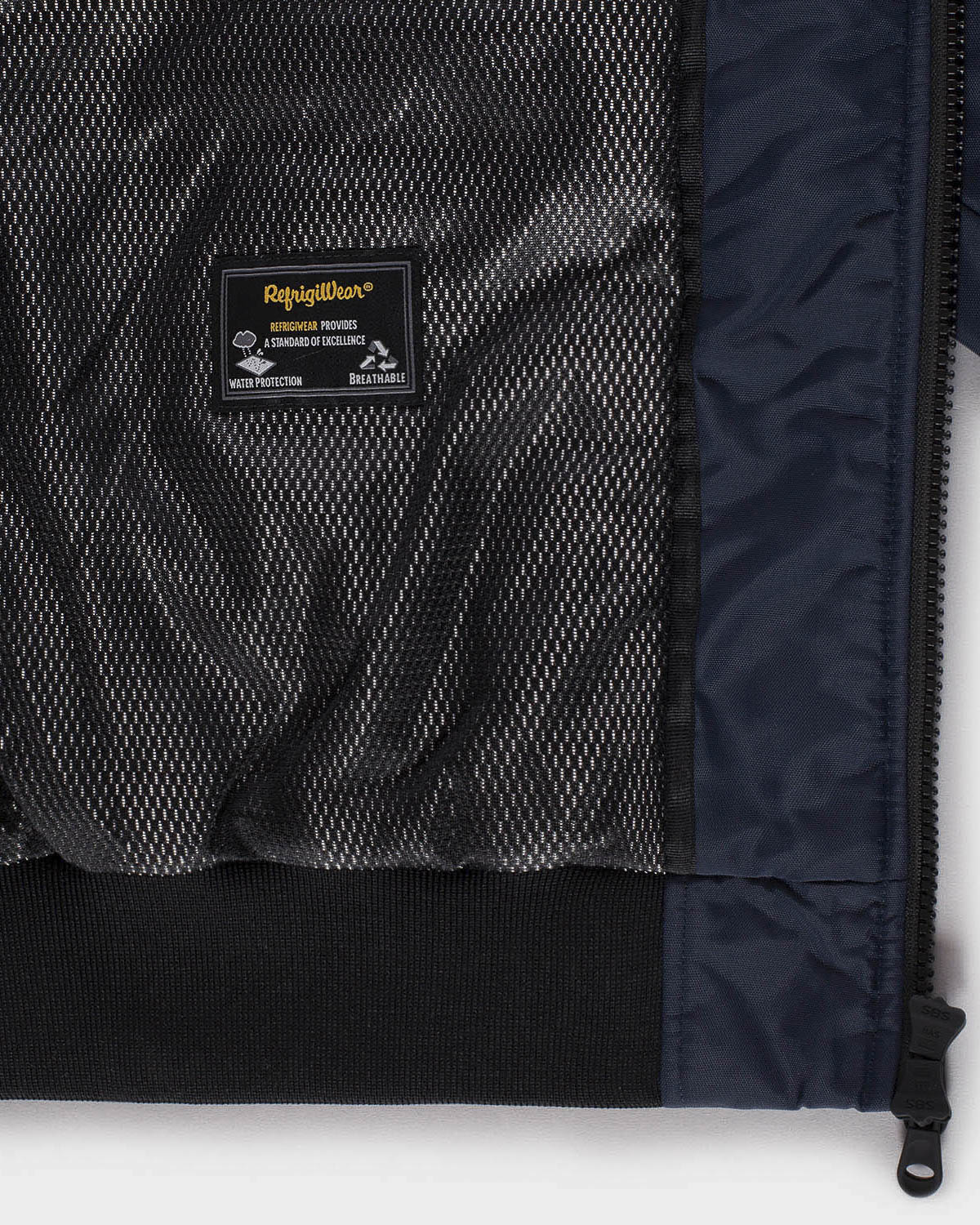 Bomber Captain Jacket blu con taschino e logo patch