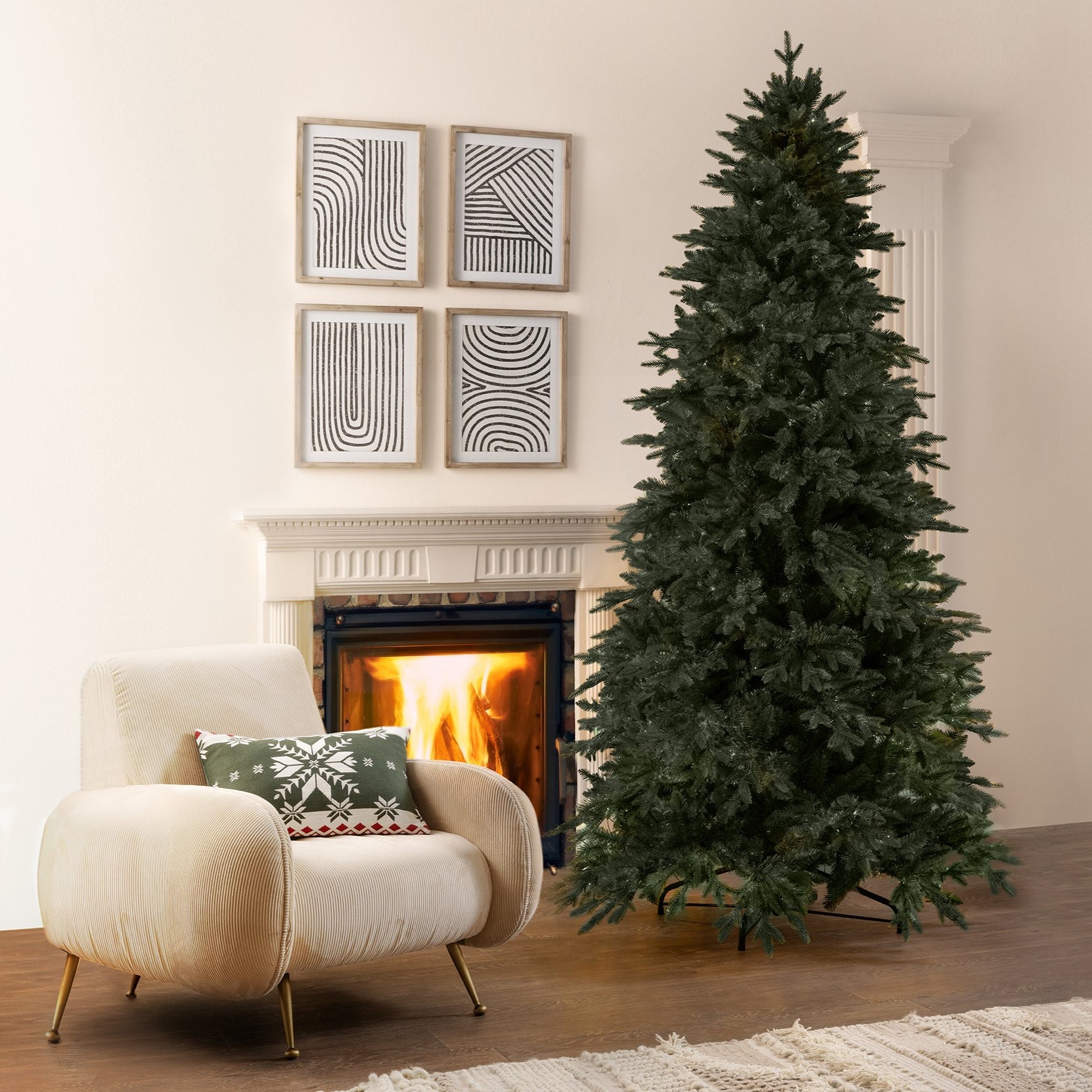 Albero di Natale Pino Cristallo Verde h.240 d.139 Edg