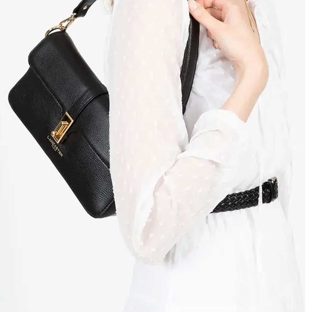 Borsa A Tracolla In Pelle Bovino Blu Scuro - Lancaster Vendome