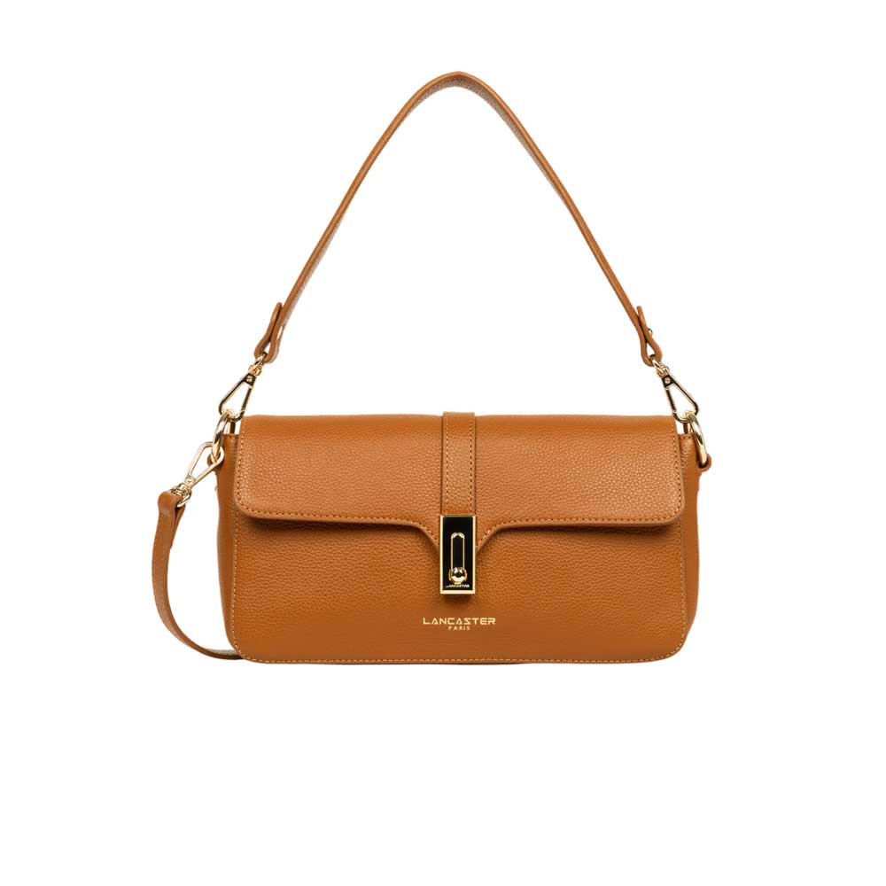 LANCASTER SMALL TOP DOUBLE - Borsa a tracolla - camel in or/marrone