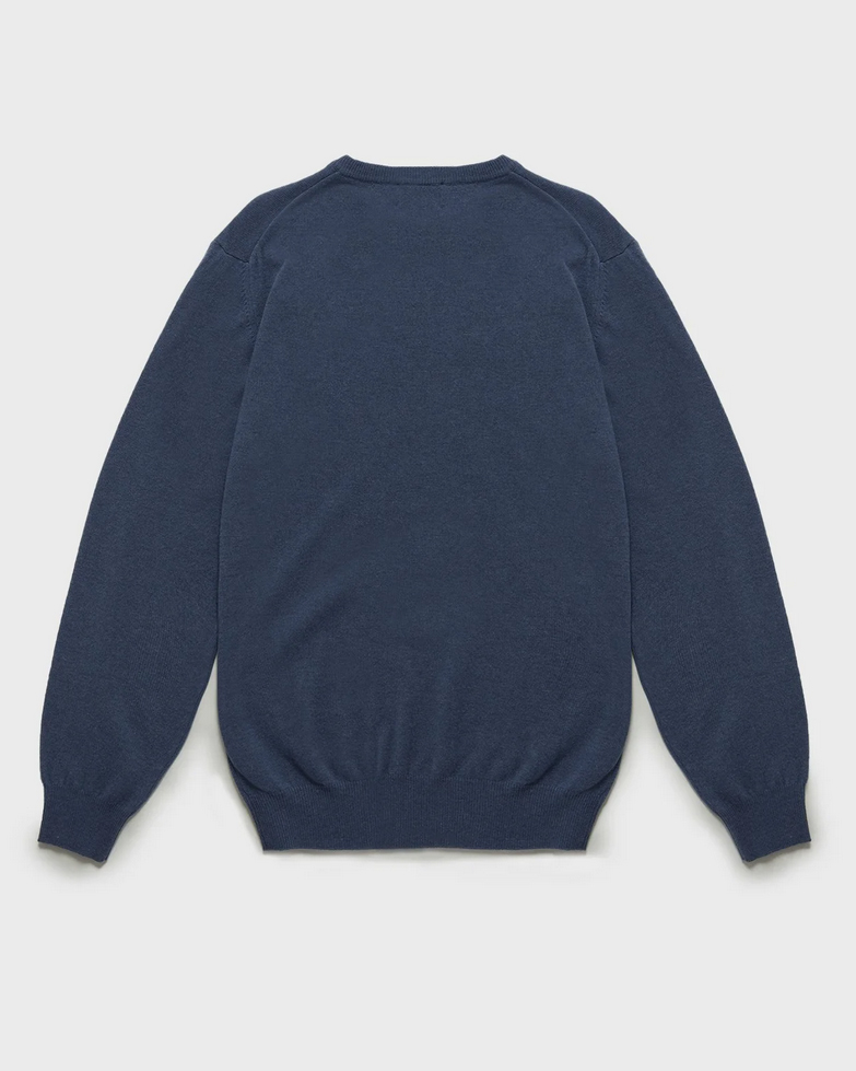 Maglia girocollo Refrigiwear blu indaco in misto lana viscosa e cachemire image