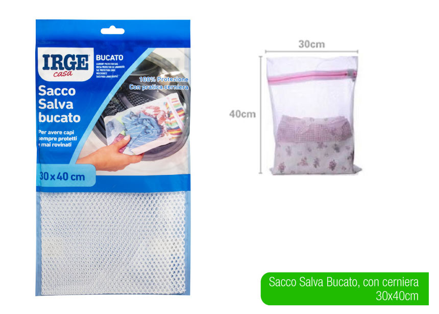 Irge Sacco Salvabucato Con Cerniera 30X40H Cm