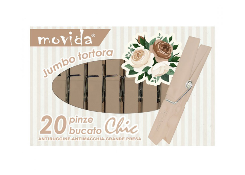 Movida 20 Molette Jumbo In Plastica Colore Tortora