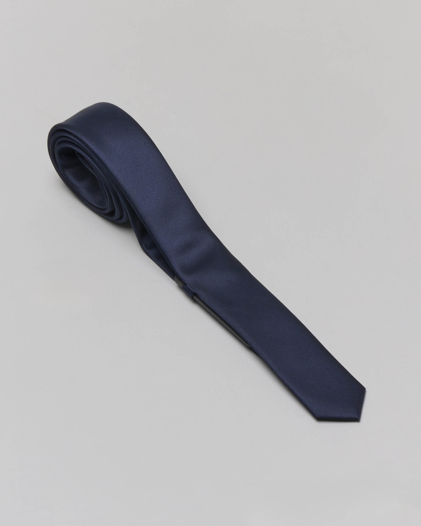 Cravatta blu in pura seta