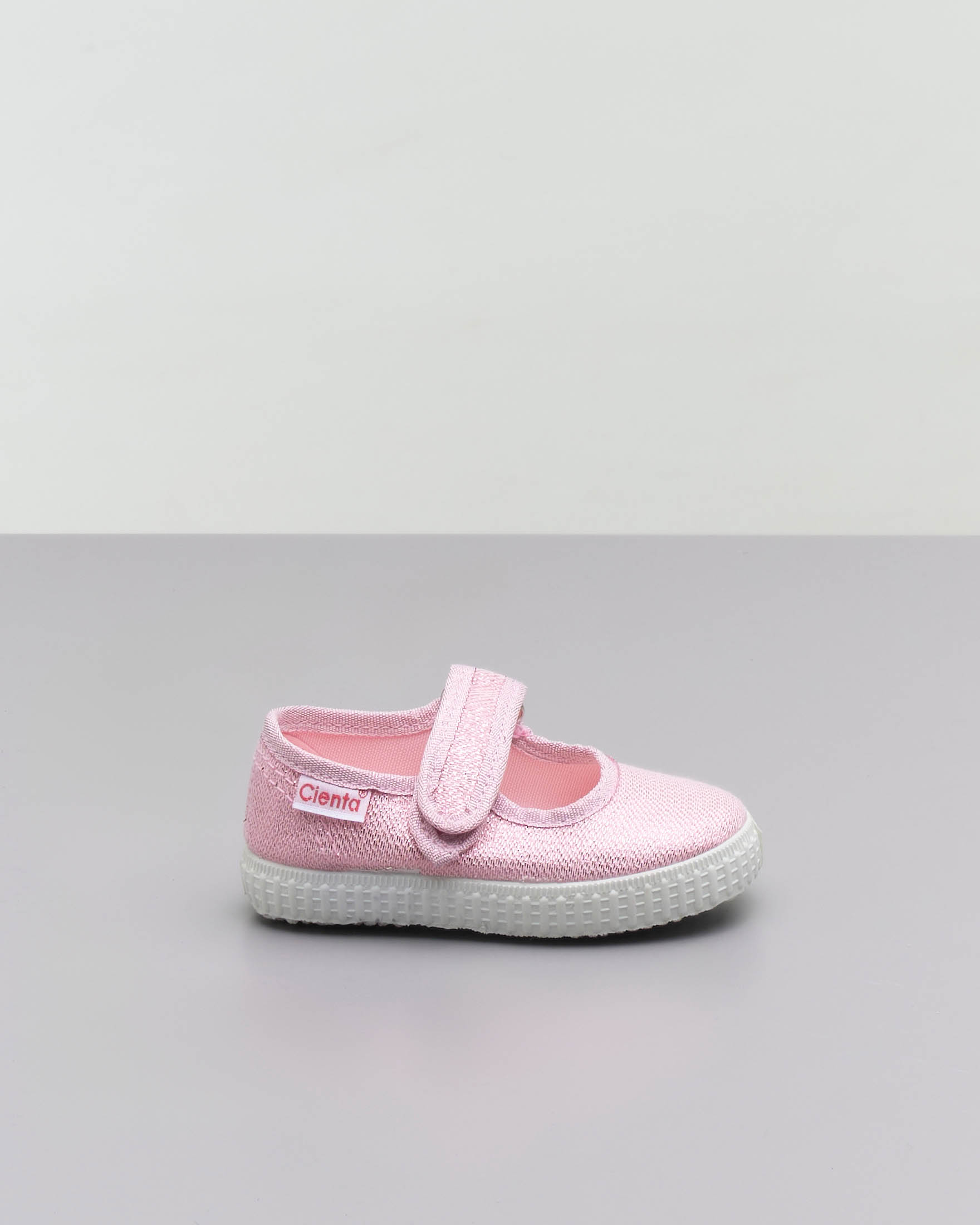 Scapetta Mary Jane rosa in tessuto con lurex