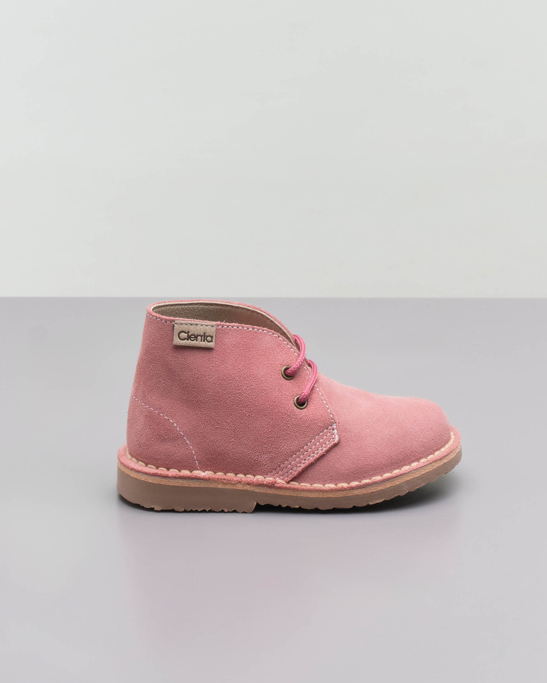 Polacchino rosa in pelle scamosciata