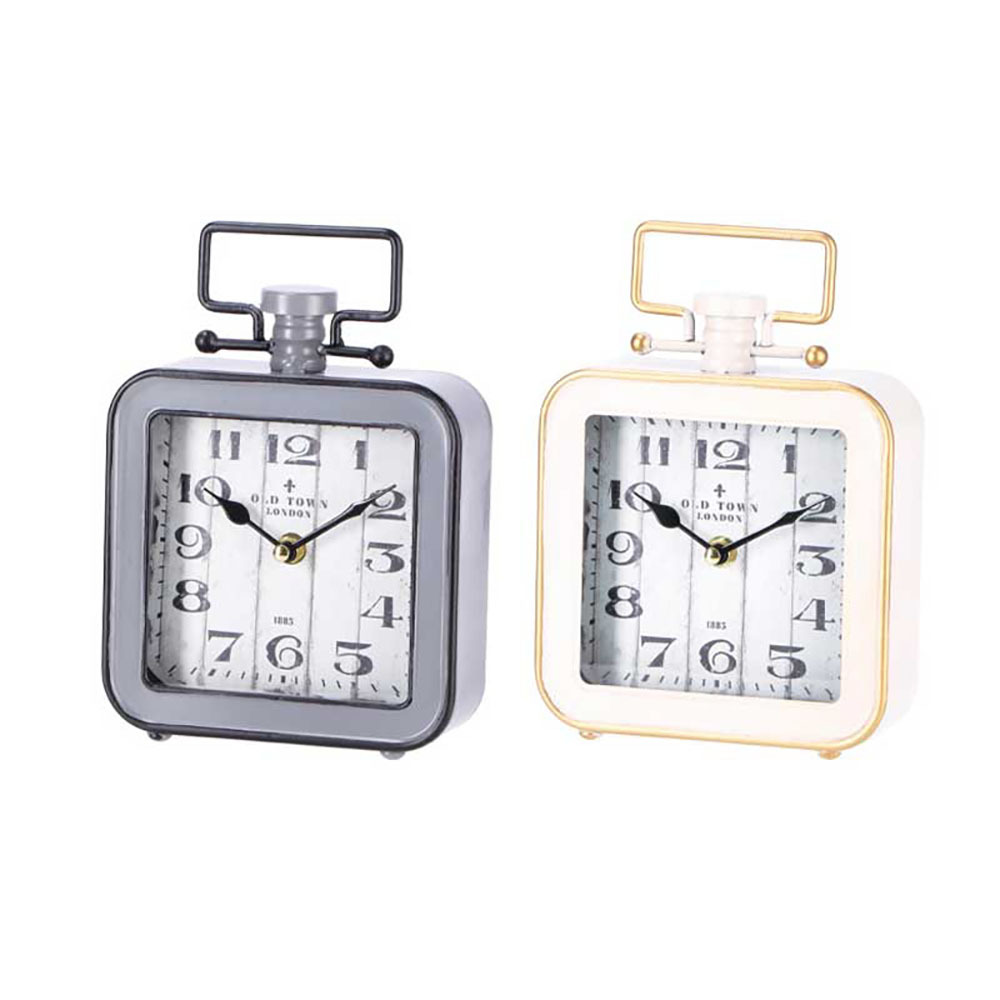 Ad Trend Orologio In Ferro Da Tavolo 16X5X21,5H Cm - 2 Colori 