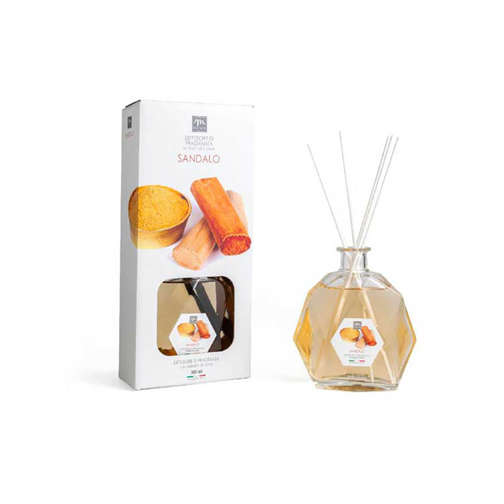 Mercury Diffusore Di Essenza In Bottiglia Esagonale Fragranza Sandalo 300 Ml