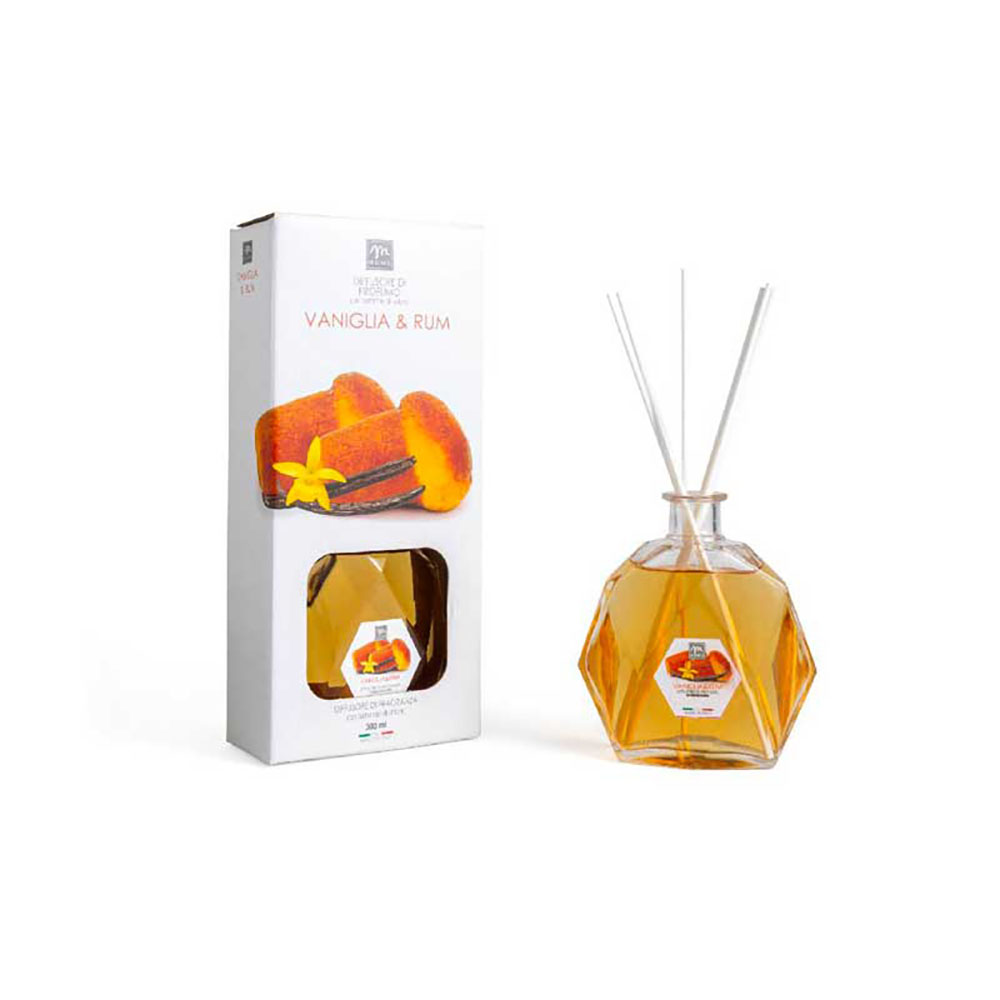 Mercury Diffusore Di Essenza In Bottiglia Esagonale Fragranza Vaniglia & Rum 300 Ml