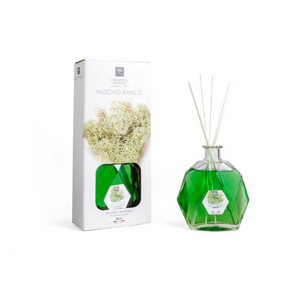Mercury Diffusore Di Essenza In Bottiglia Esagonale Fragranza Muschio Bianco 300 Ml
