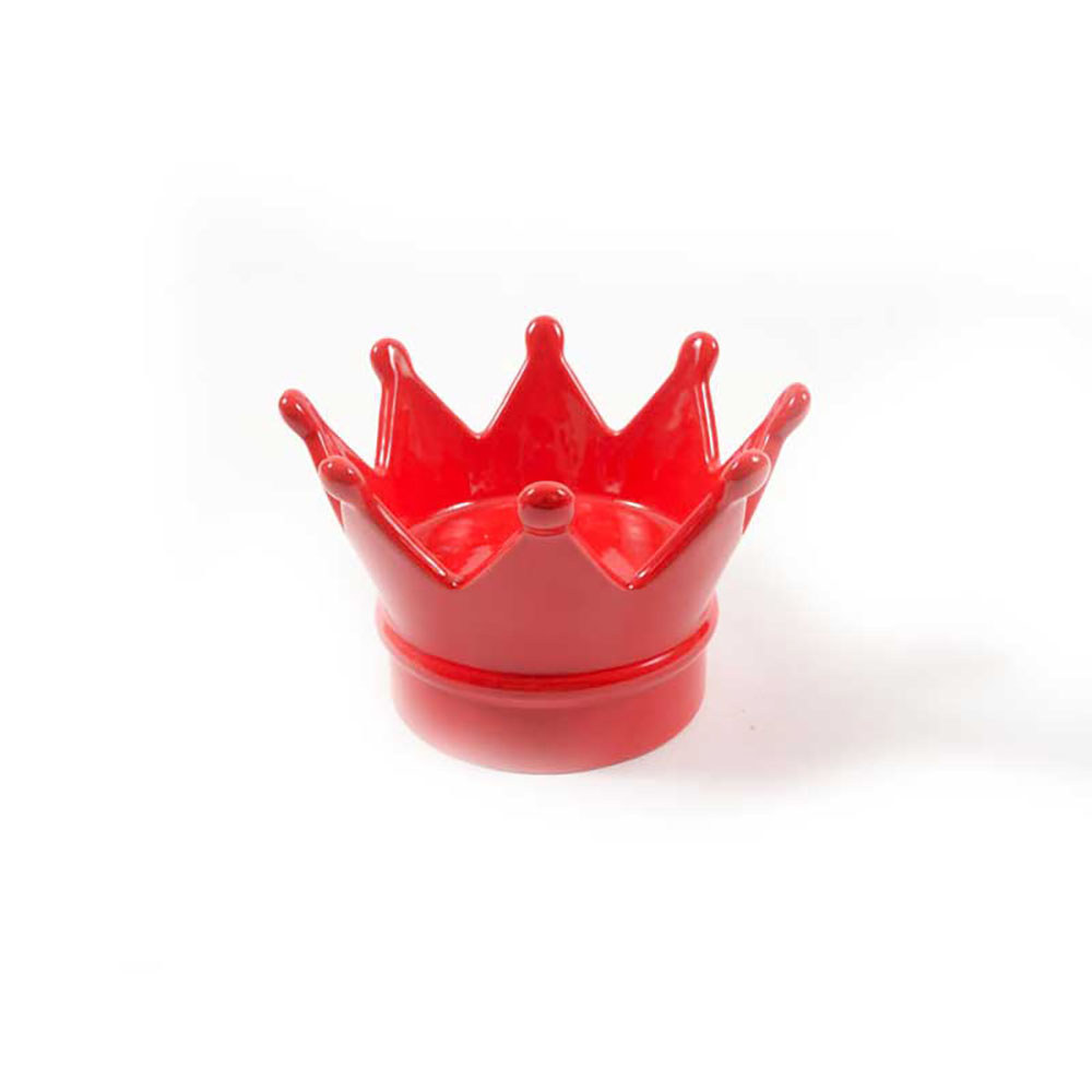 Mercury Corona In Ceramica Colore Rosso Diametro 20,5X13H Cm