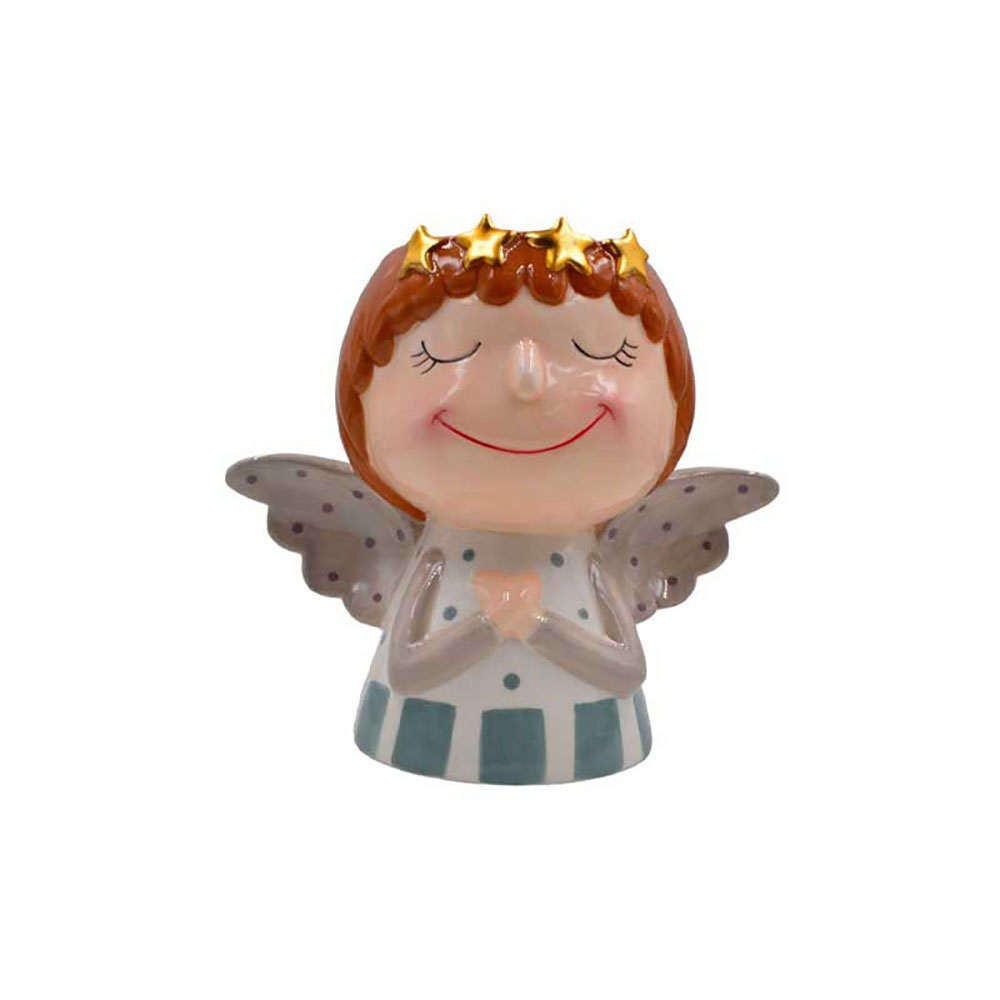 Sud Import Bimba Con Ali Portavaso In Ceramica 17X10X15H Cm