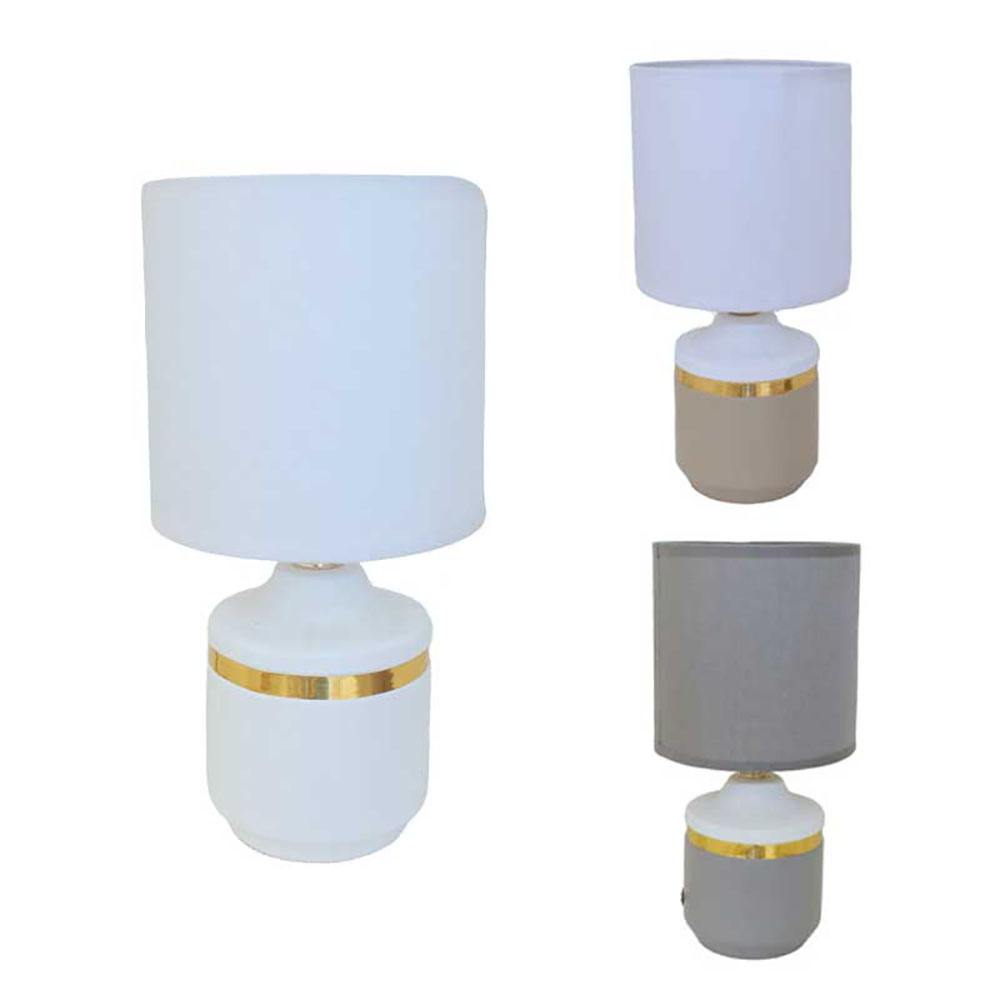 FGF Lume Con Fascia Oro In Ceramica Con Cappa 27H Cm - 3 Colori 