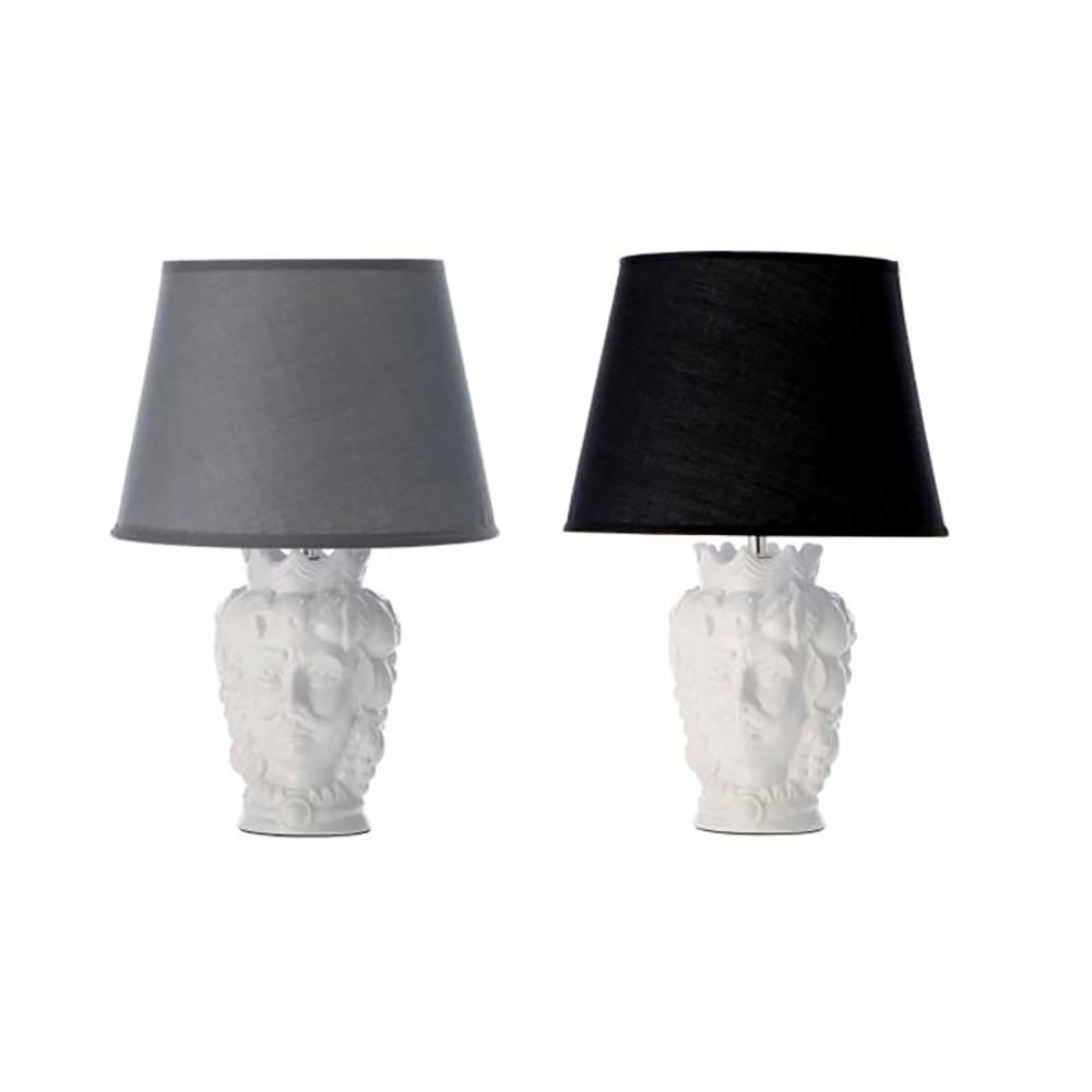 Ad Trend Lampada Testa Di Moro In Ceramica 12X11X37H Cm - 2 Colori