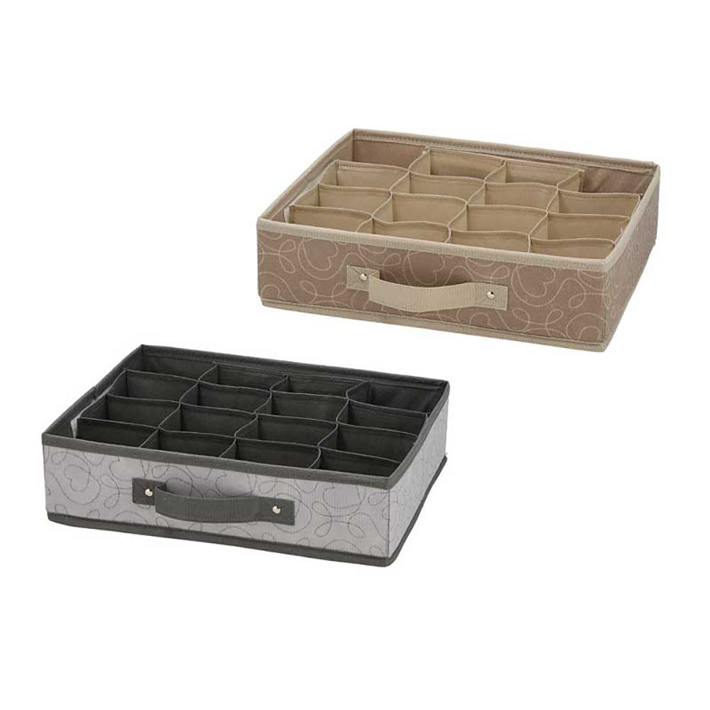 Ad Trend Porta Intimo Betsy In TNT Con 16 Scomparti 35X27X9H Cm - 2 Colori