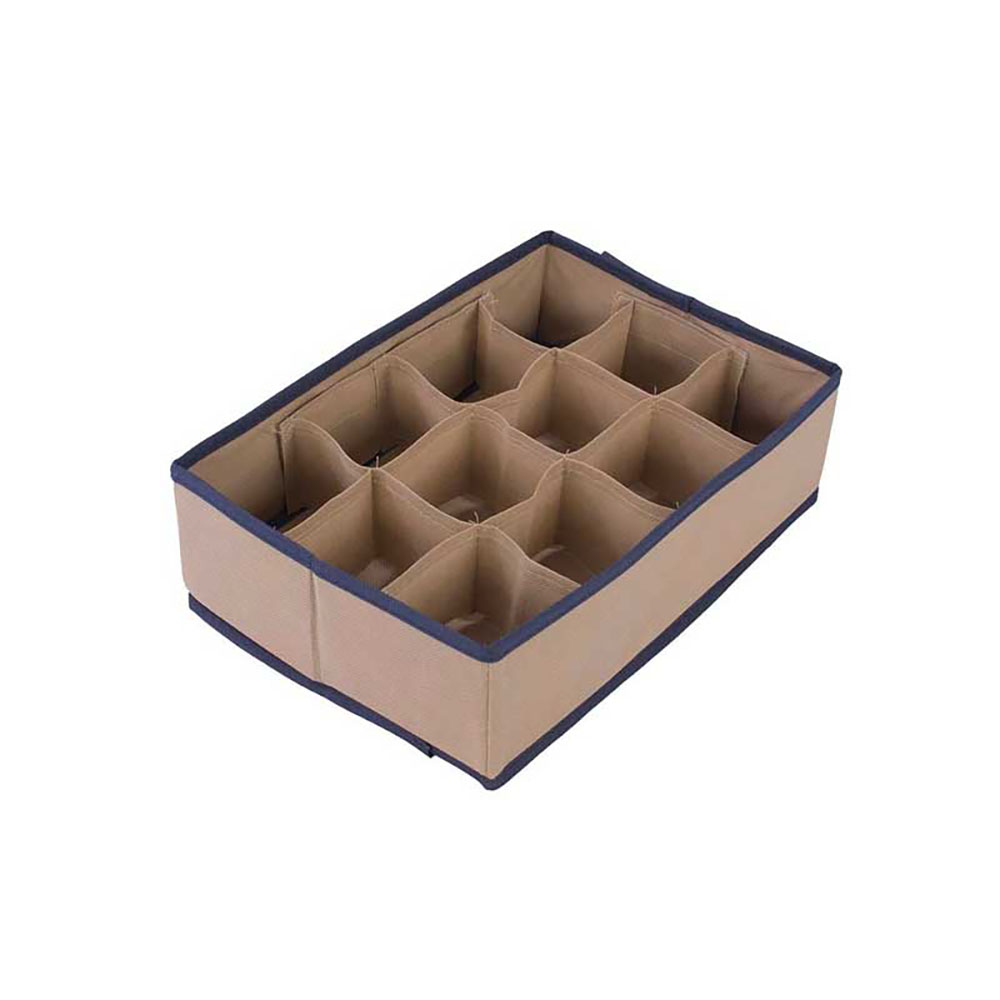 Miss Space Organizer Per Cassetti In TNT A 12 Scomparti Colore Beige 32X22X9H Cm  